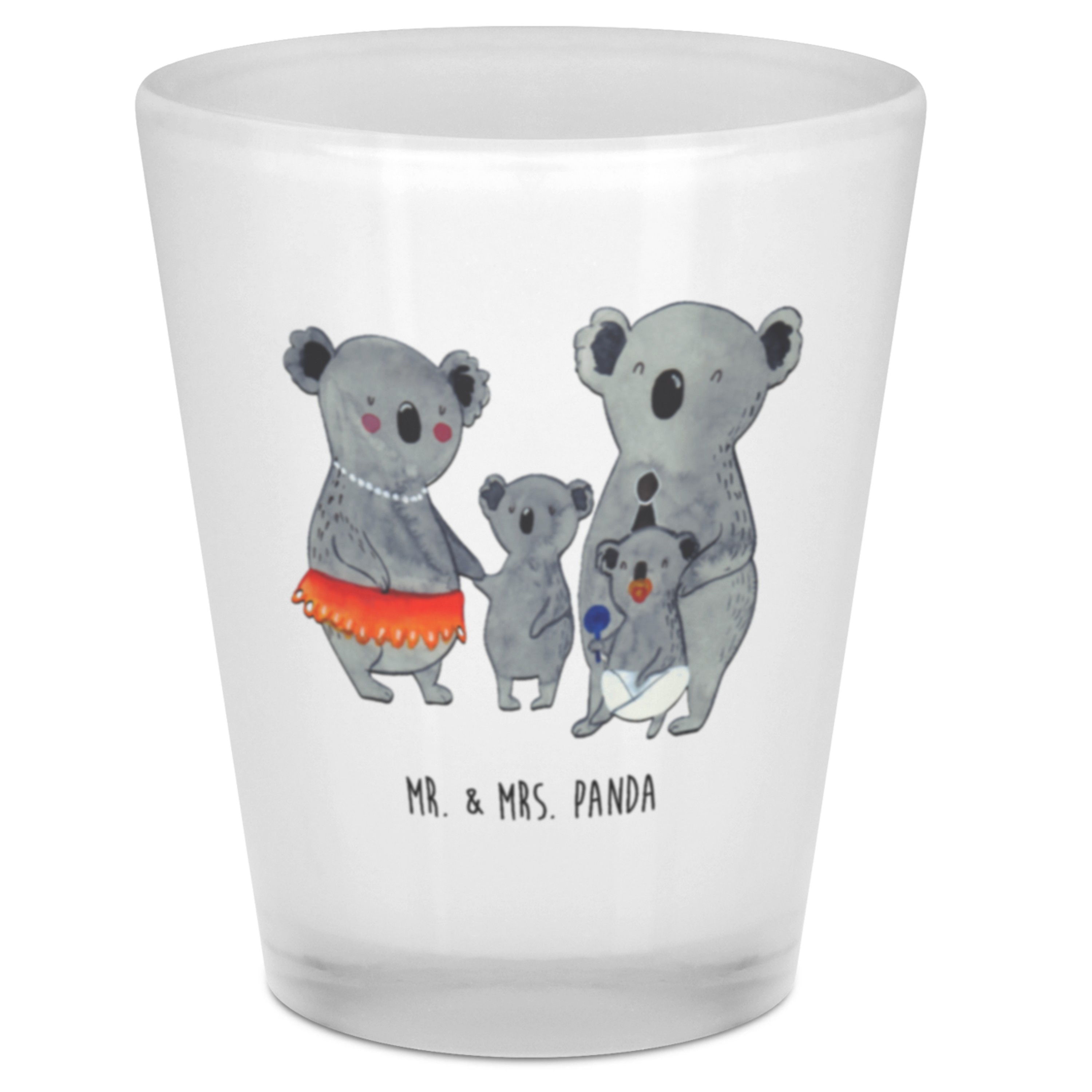 Schnapsglas Koala Familie