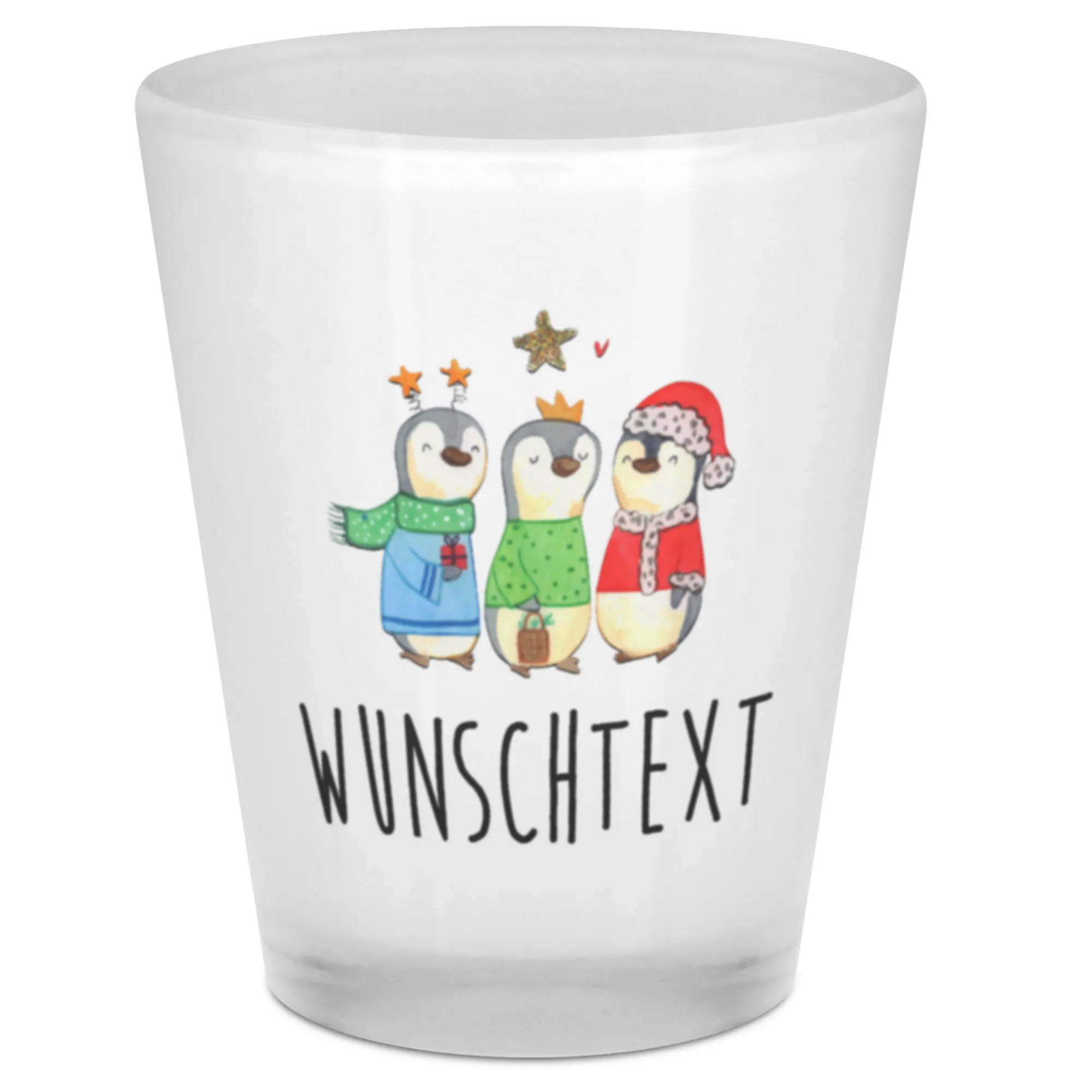 Personalisiertes Schnapsglas Winterzeit Heilige drei Könige