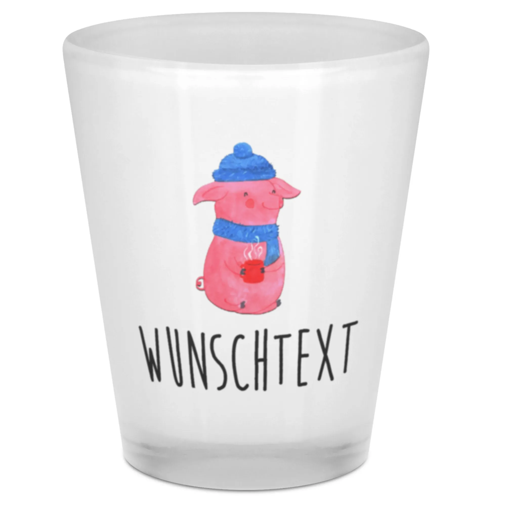 Personalisiertes Schnapsglas Schwein Glühwein