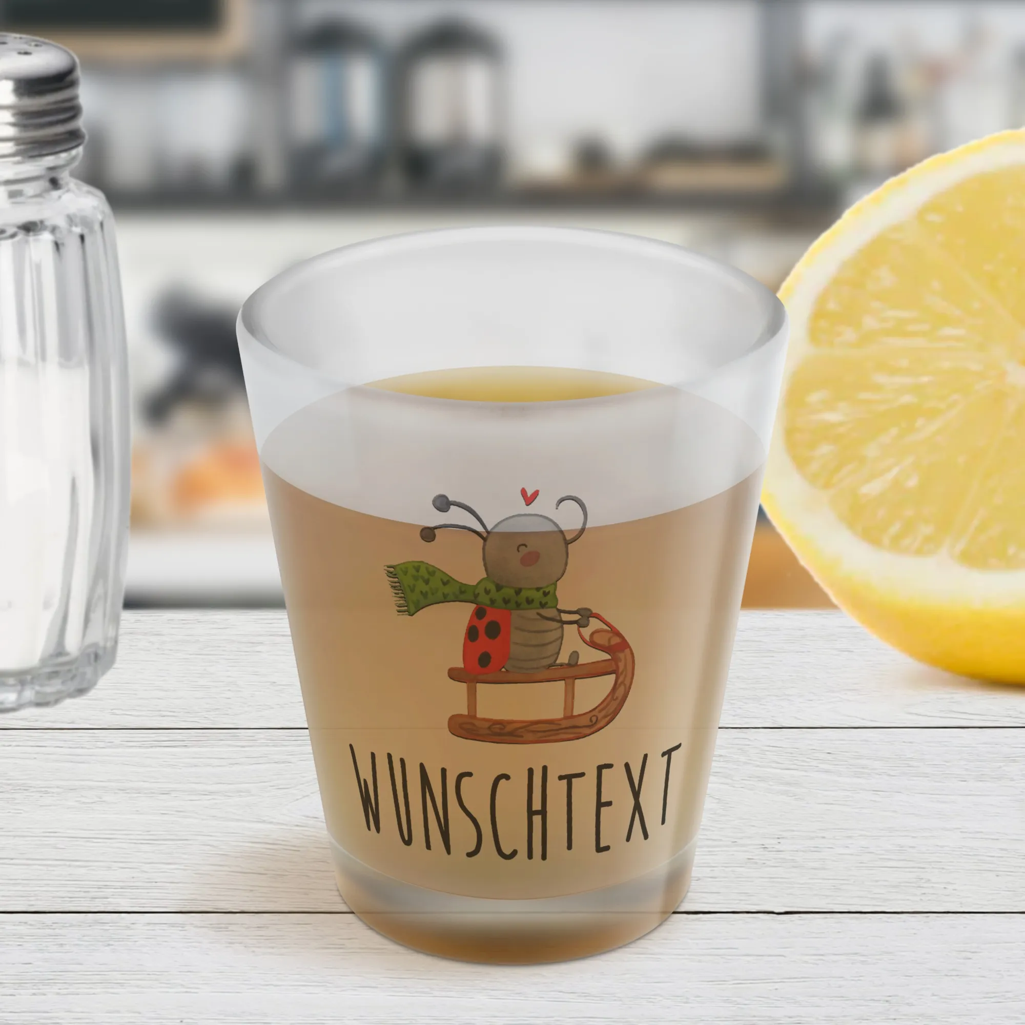 Personalisiertes Schnapsglas Smörle Rodeln