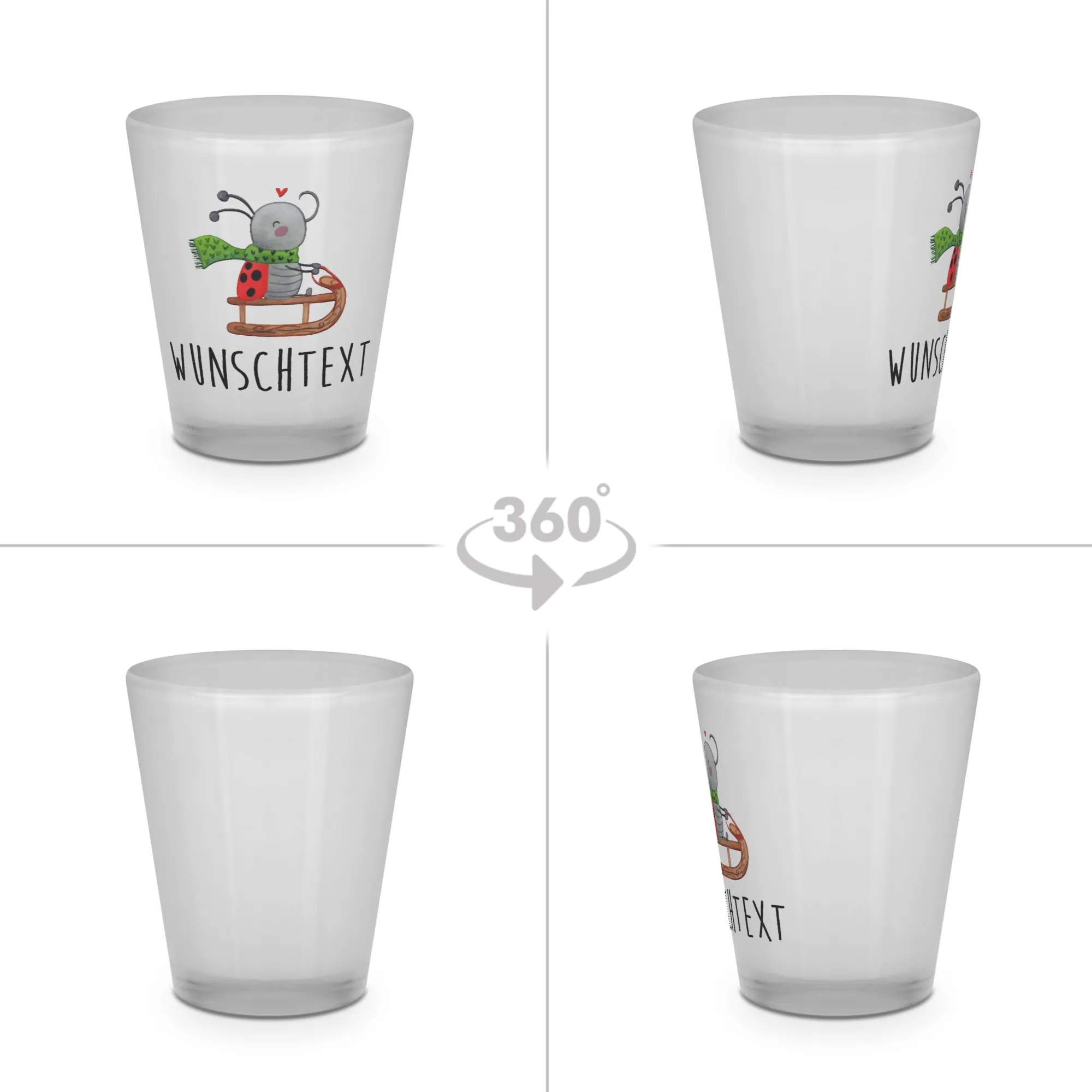 Personalisiertes Schnapsglas Smörle Rodeln