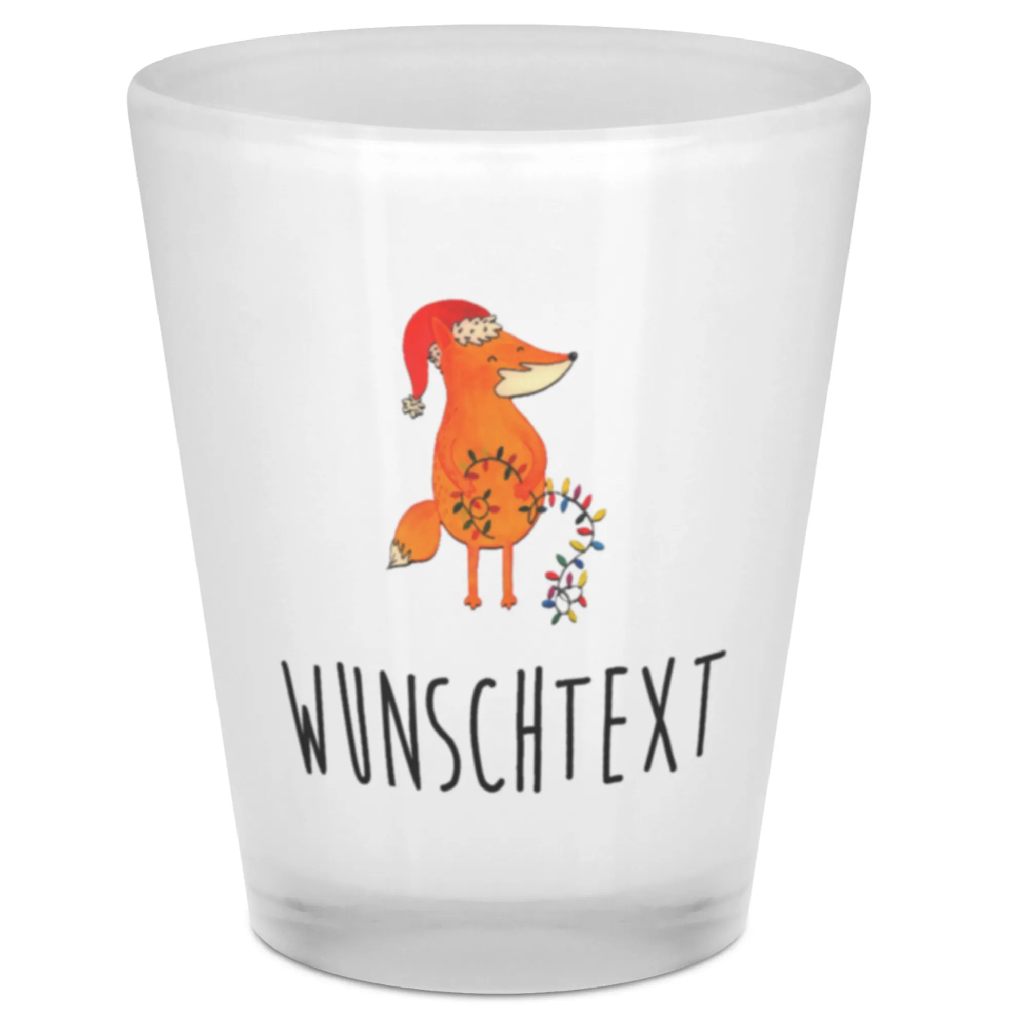 Personalisiertes Schnapsglas Fuchs Weihnachten