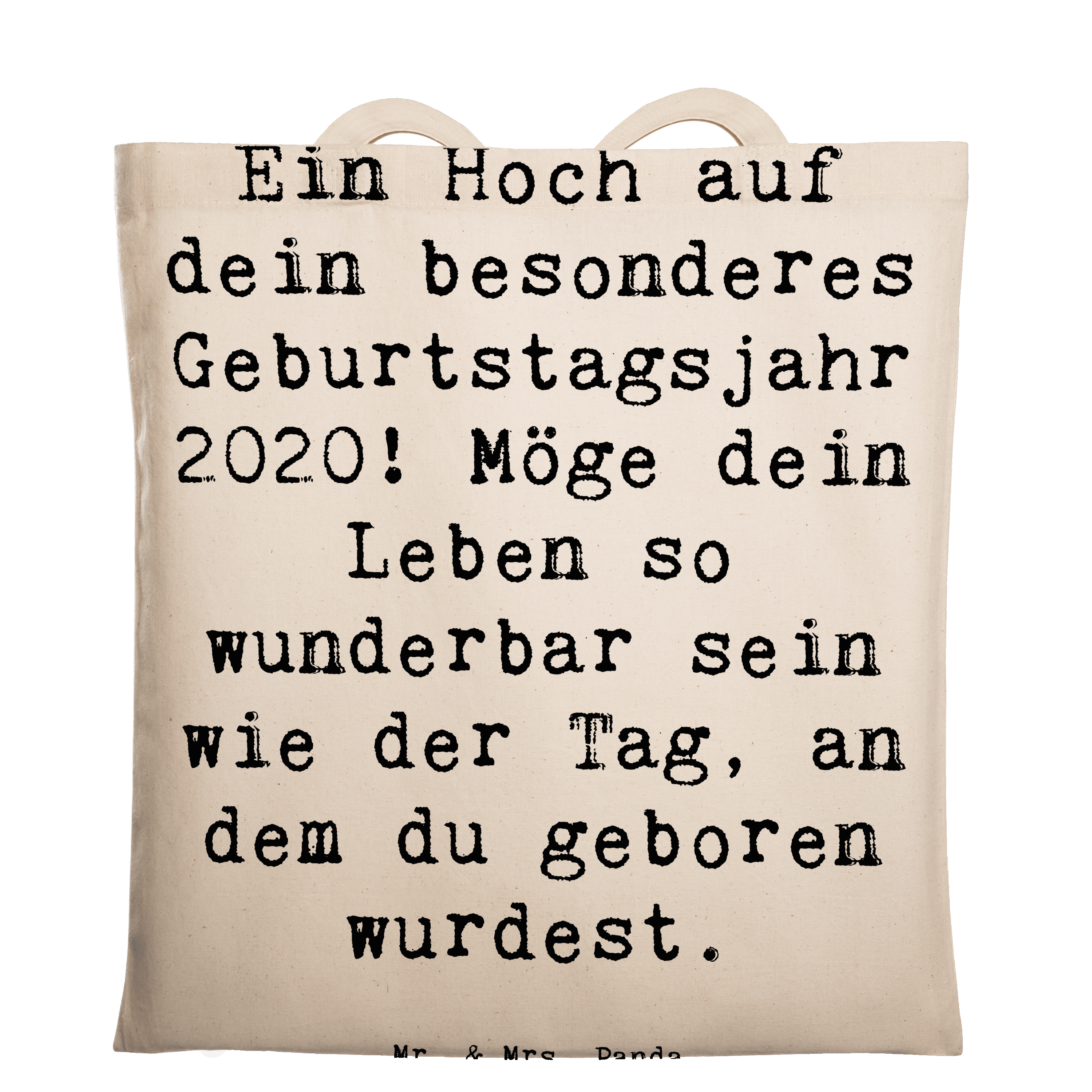 Tragetasche Spruch 2020 Geburtstag