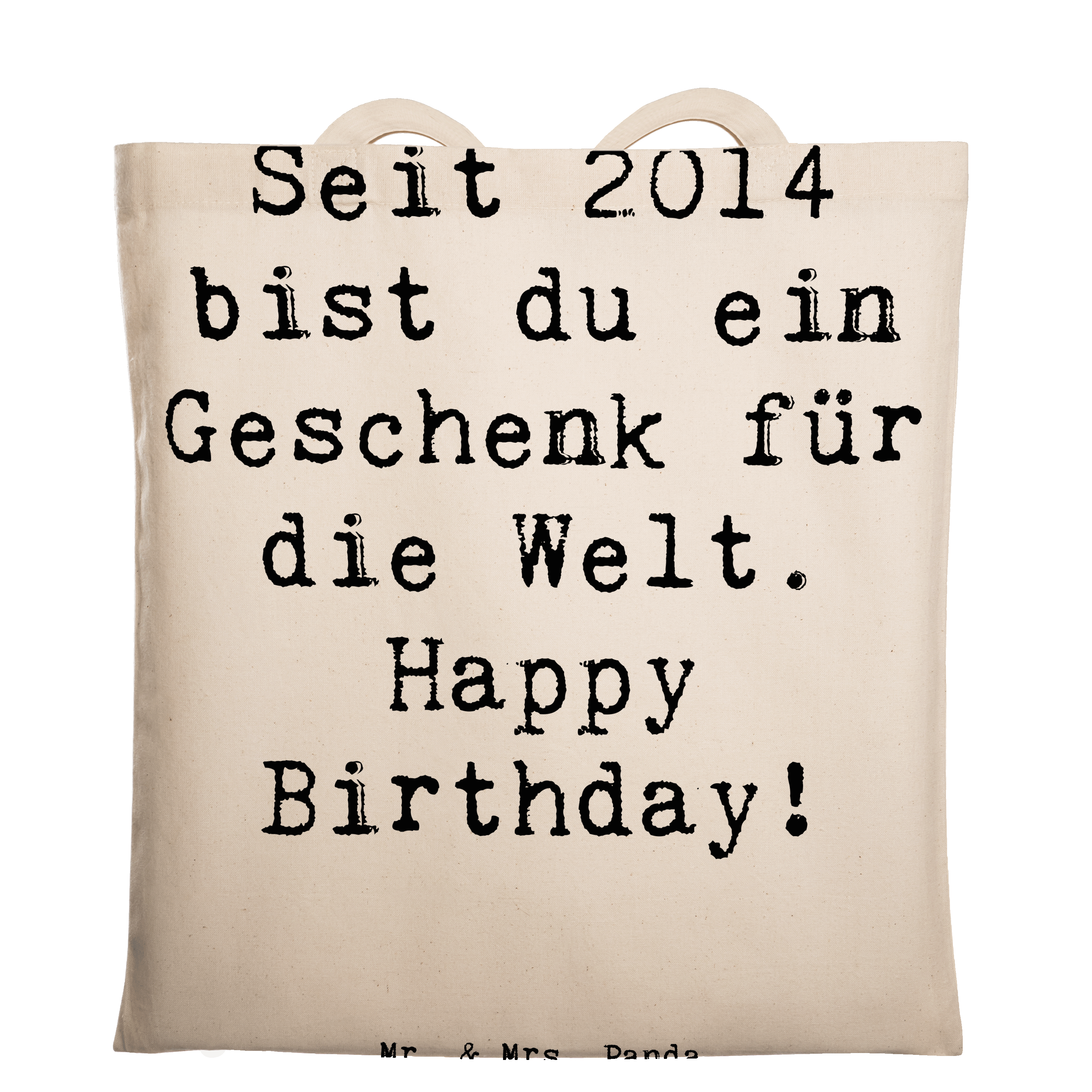 Tragetasche Spruch 2014 Geburtstag Geschenk