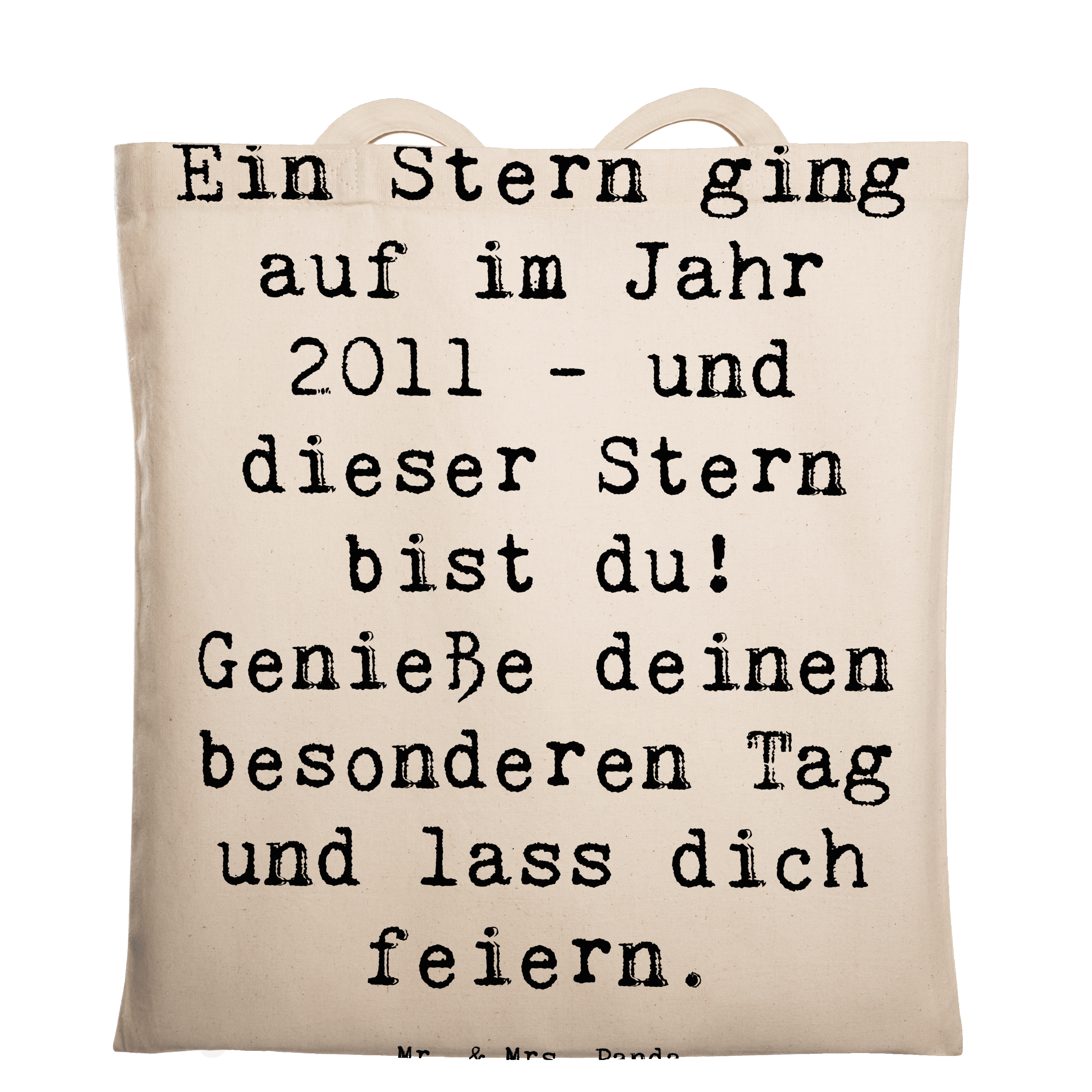 Tragetasche Spruch 2011 Geburtstag Stern