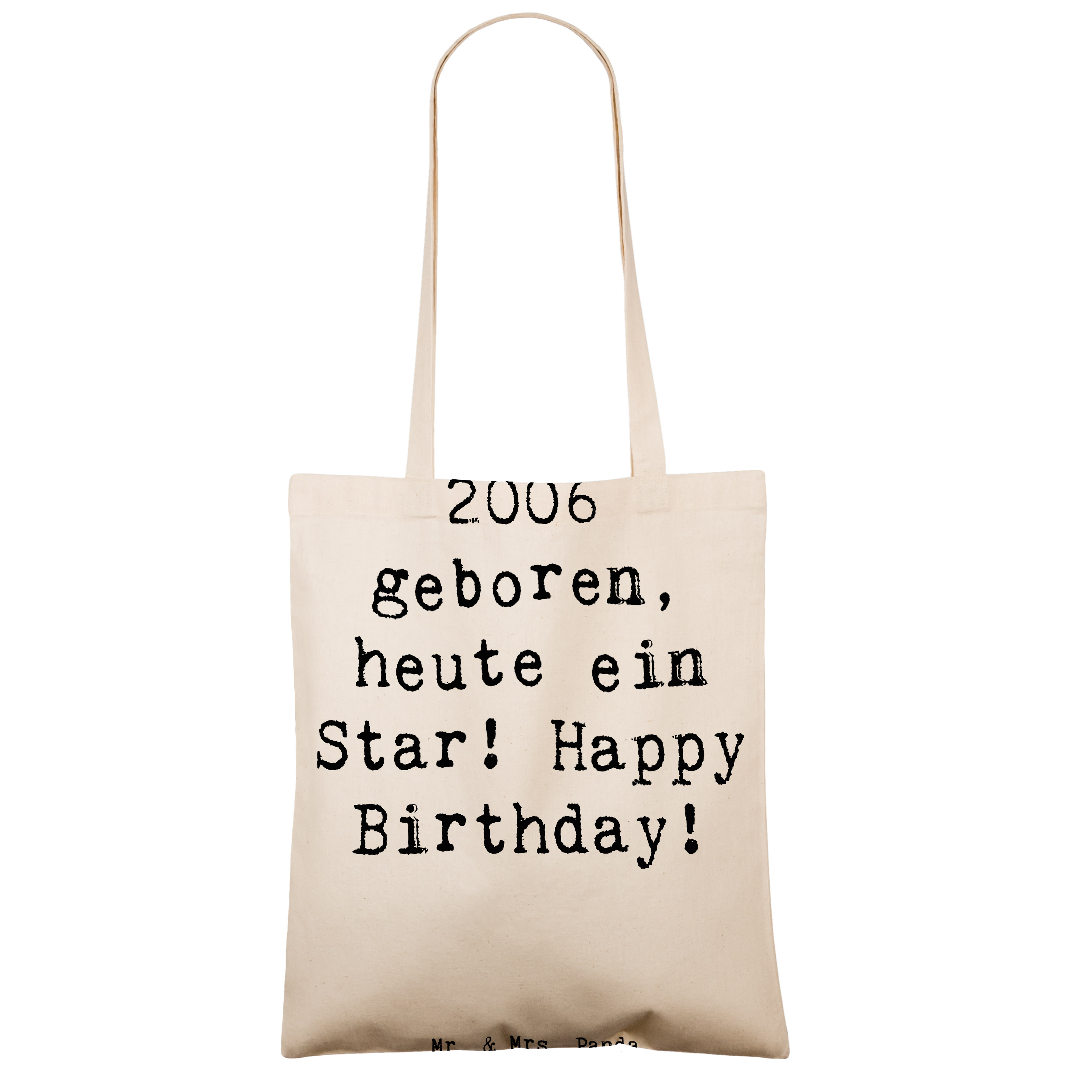 Tragetasche Spruch 2006 Geburtstag Star