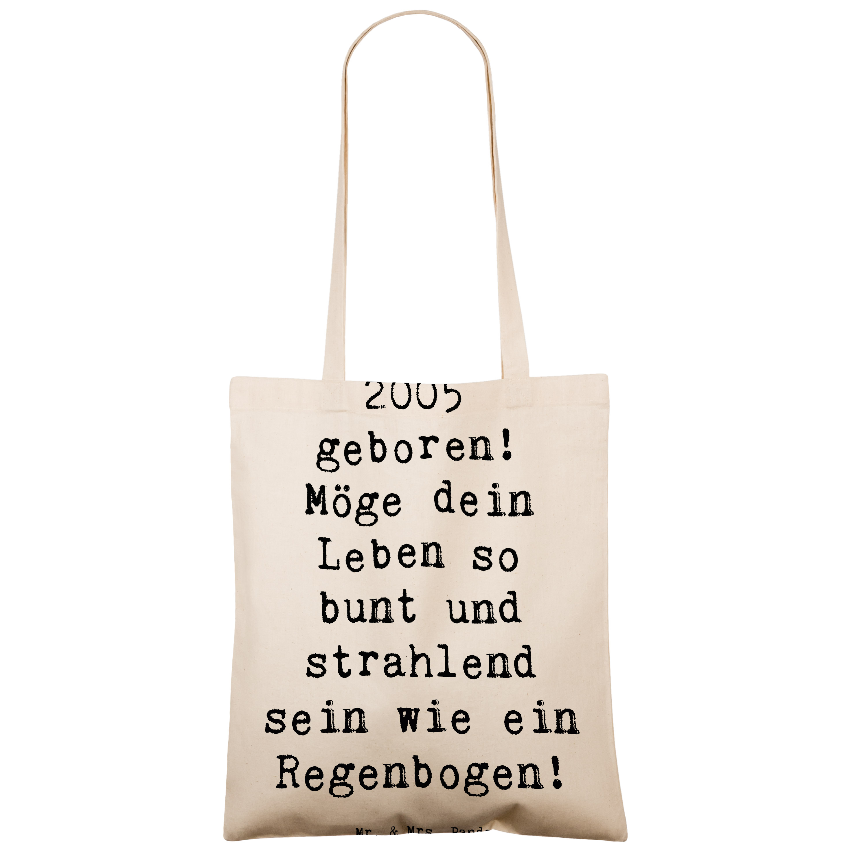 Tragetasche Spruch 2005 Geburtstag Regenbogen