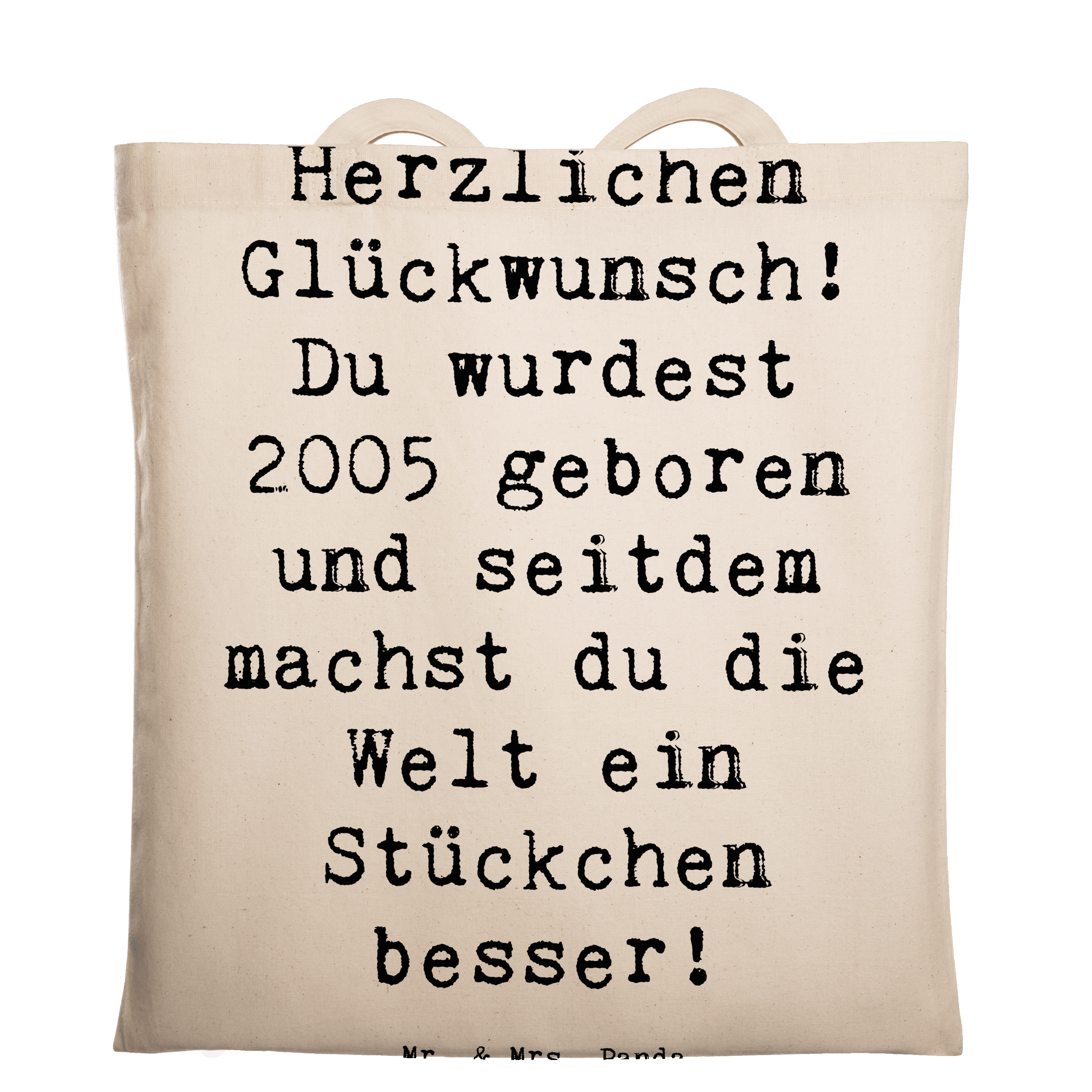 Tragetasche Spruch 2005 Geburtstag