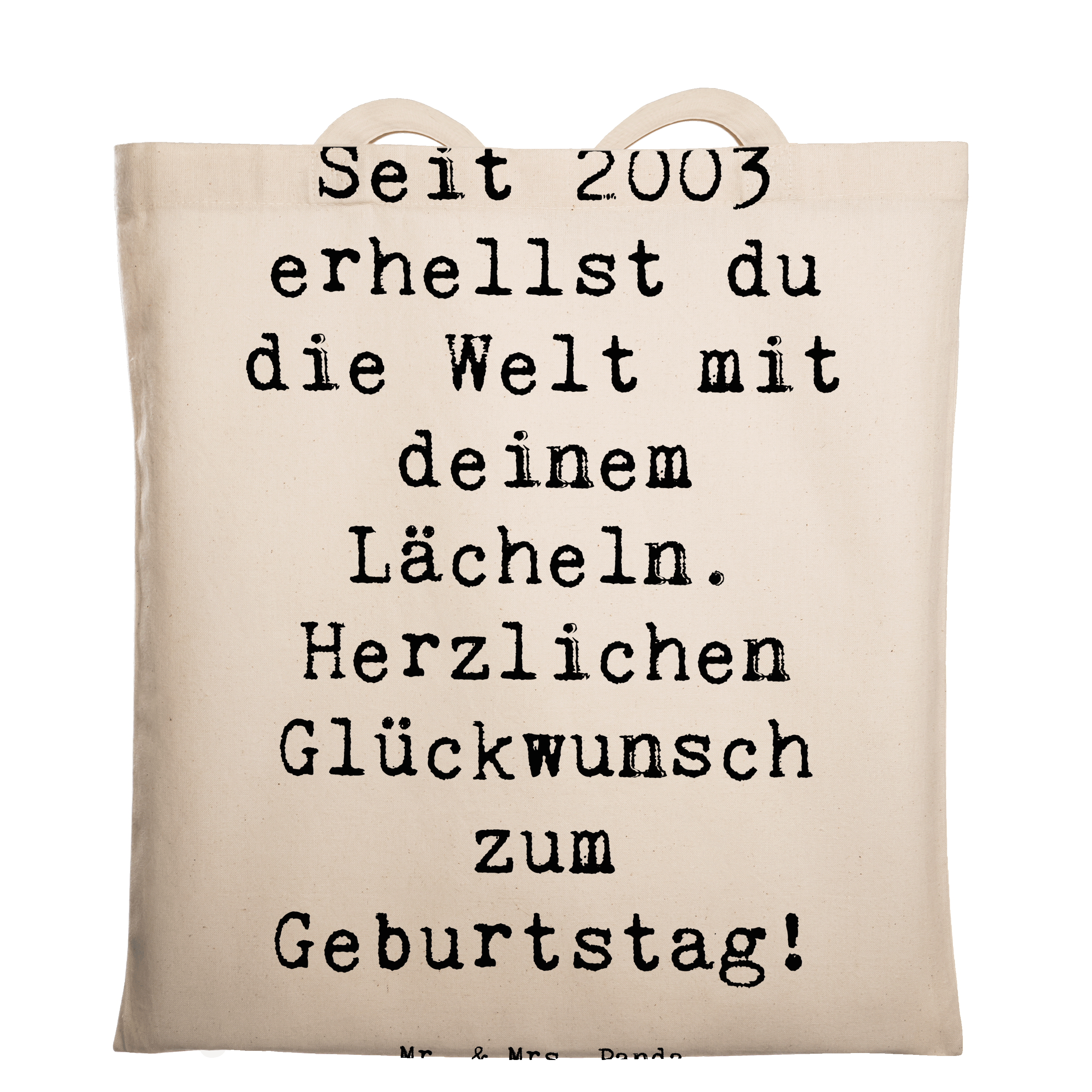 Tragetasche Spruch 2003 Geburtstag