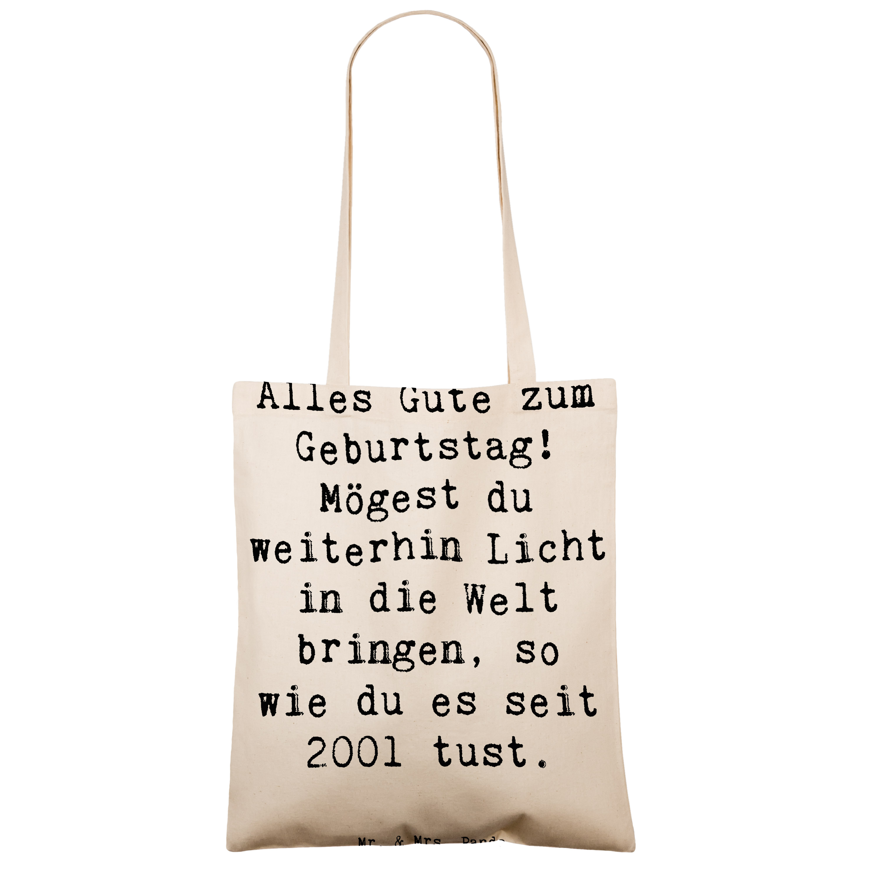 Tragetasche Spruch 2001 Geburtstag Licht