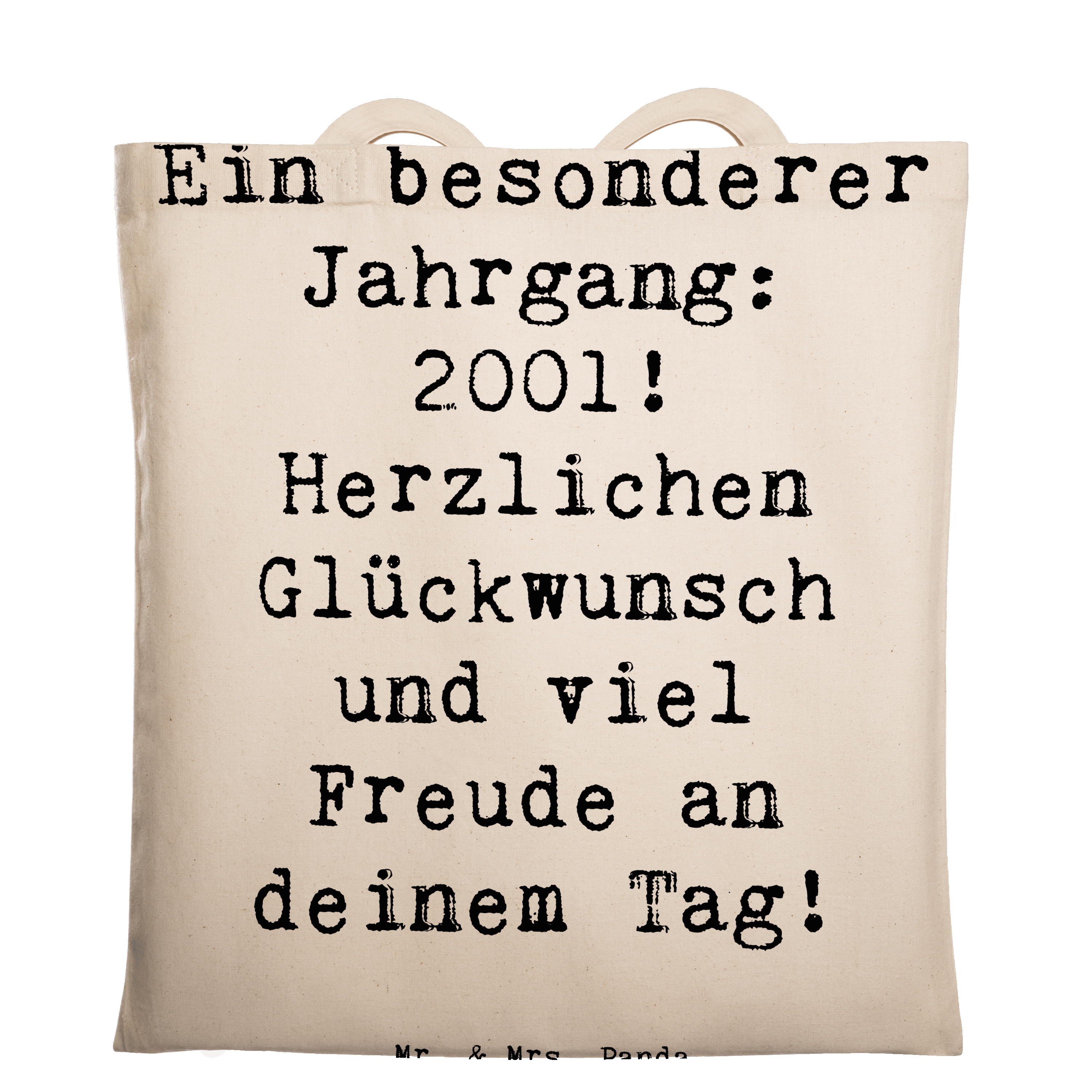 Tragetasche Spruch 2001 Geburtstag