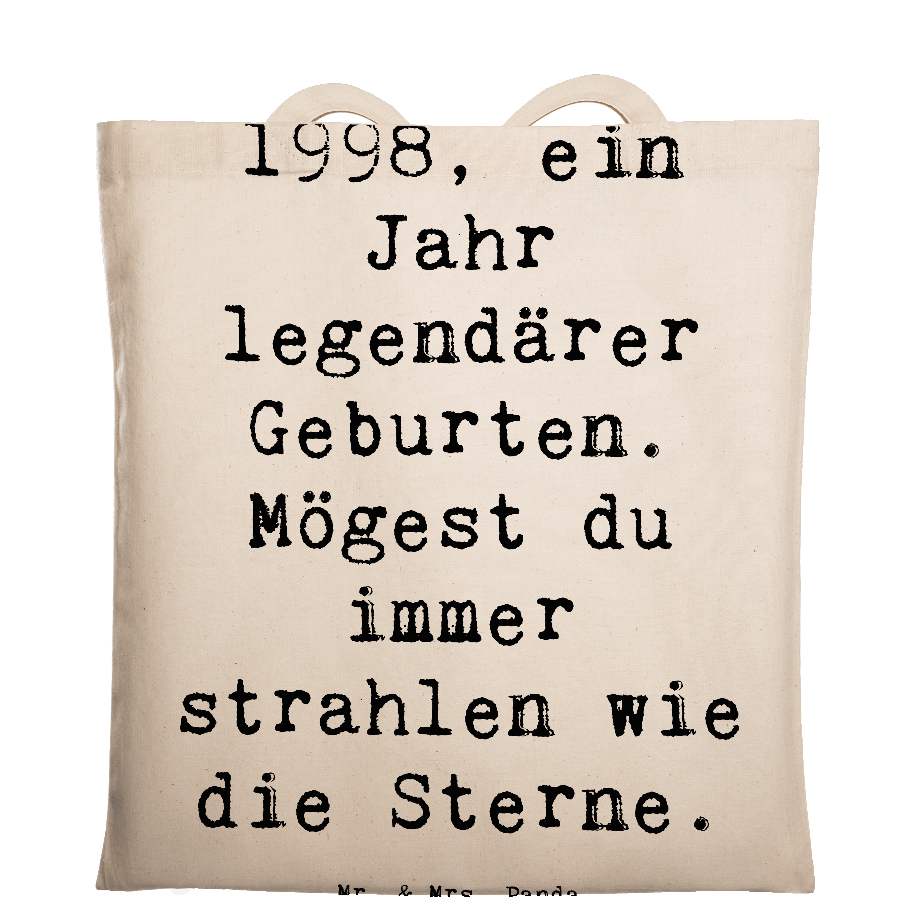 Tragetasche Spruch 1998 Geburtstag Glanz