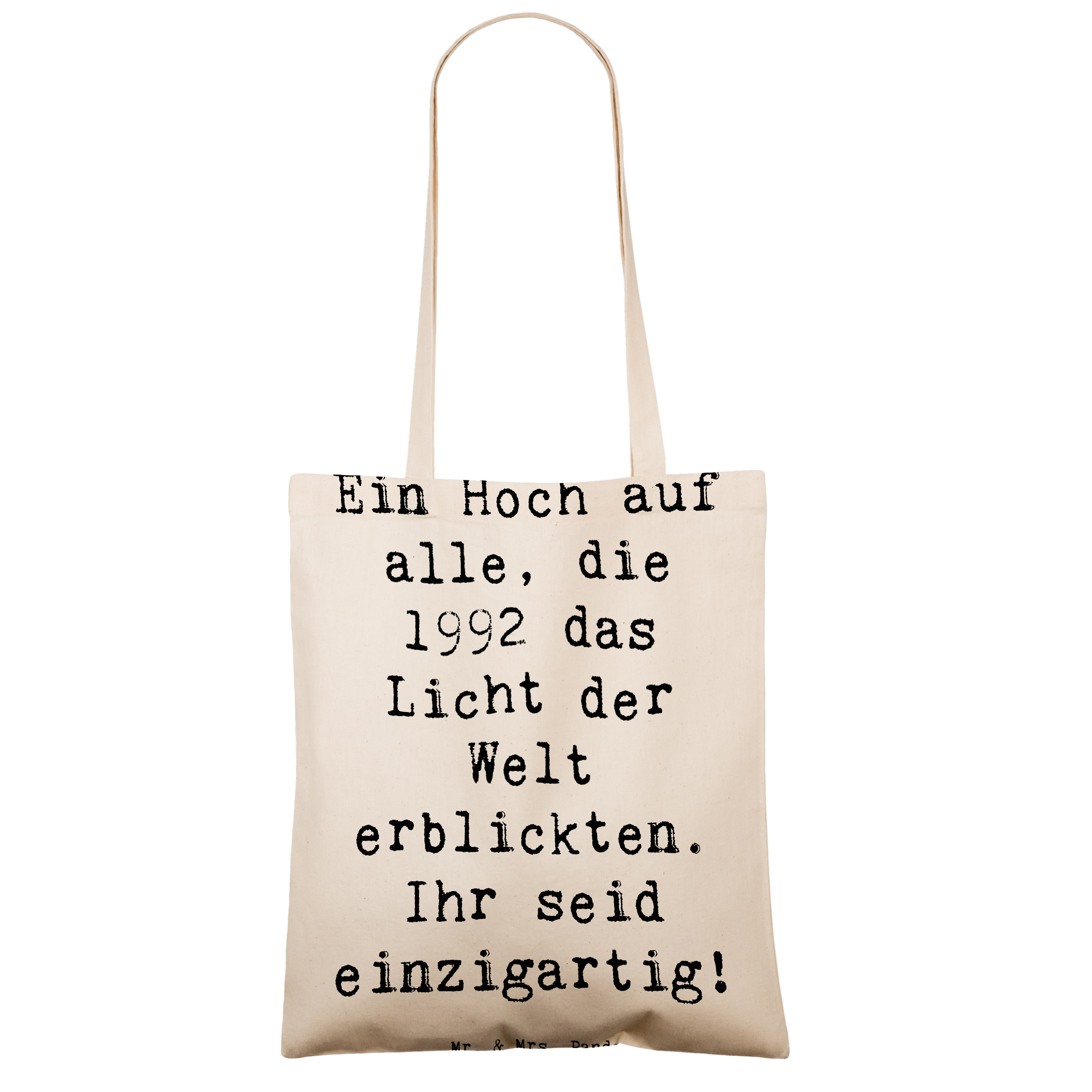 Tragetasche Spruch 1992 Geburtstag Einzigartig