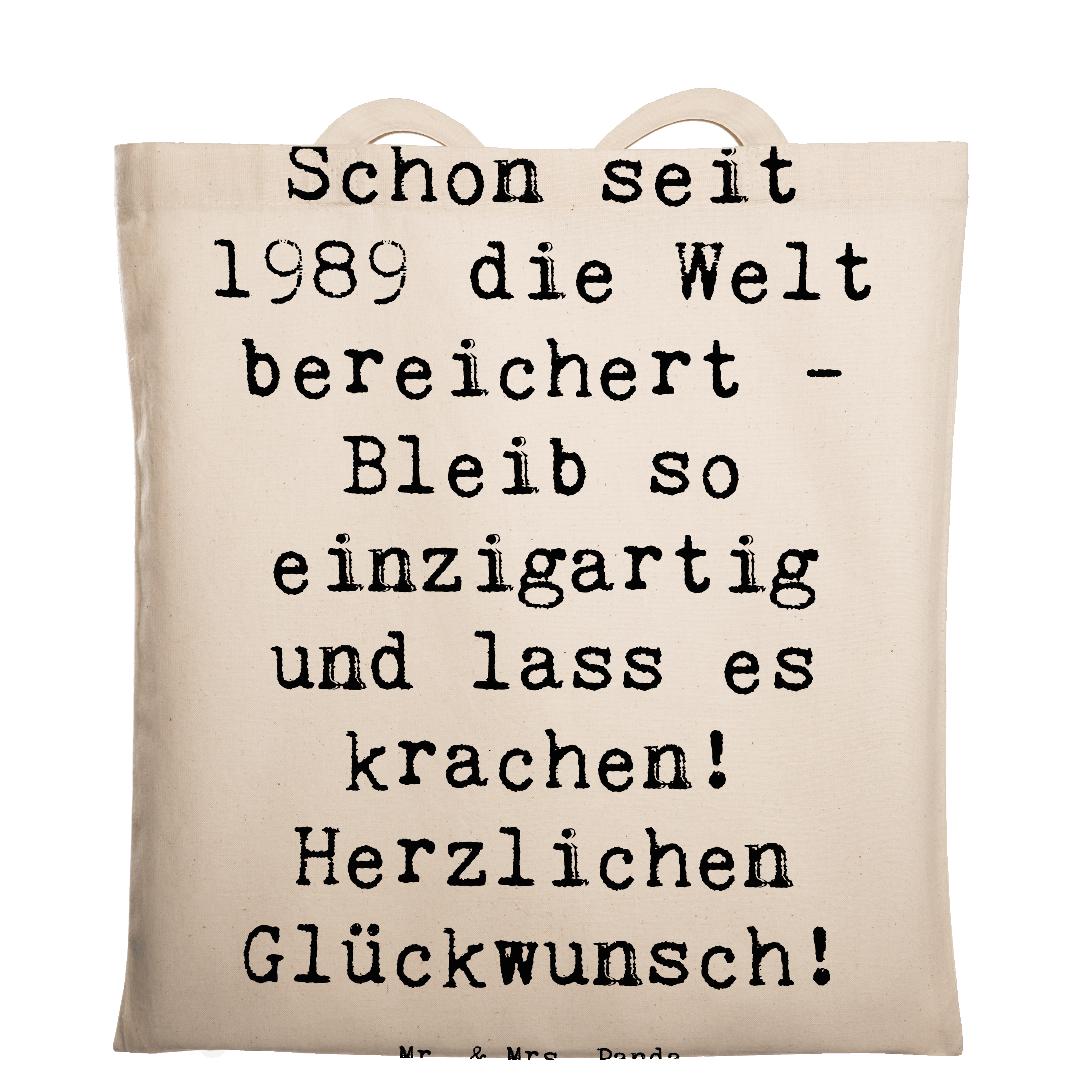 Tragetasche Spruch 1989 Geburtstag