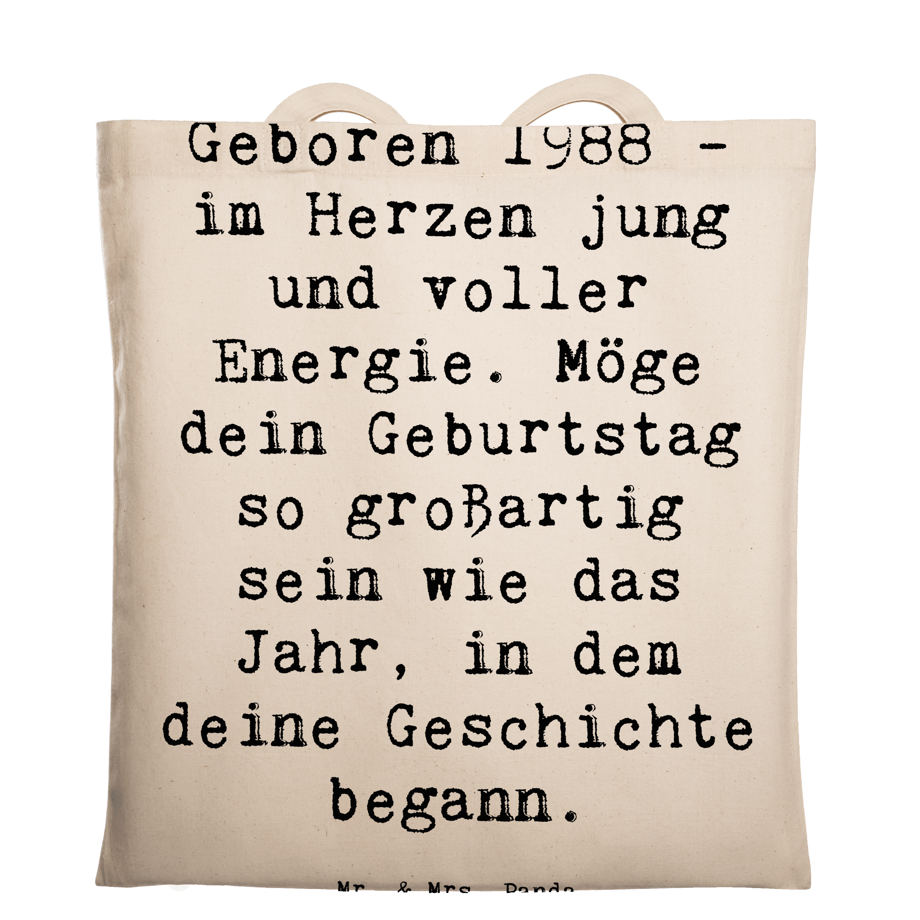 Tragetasche Spruch 1988 Geburtstag