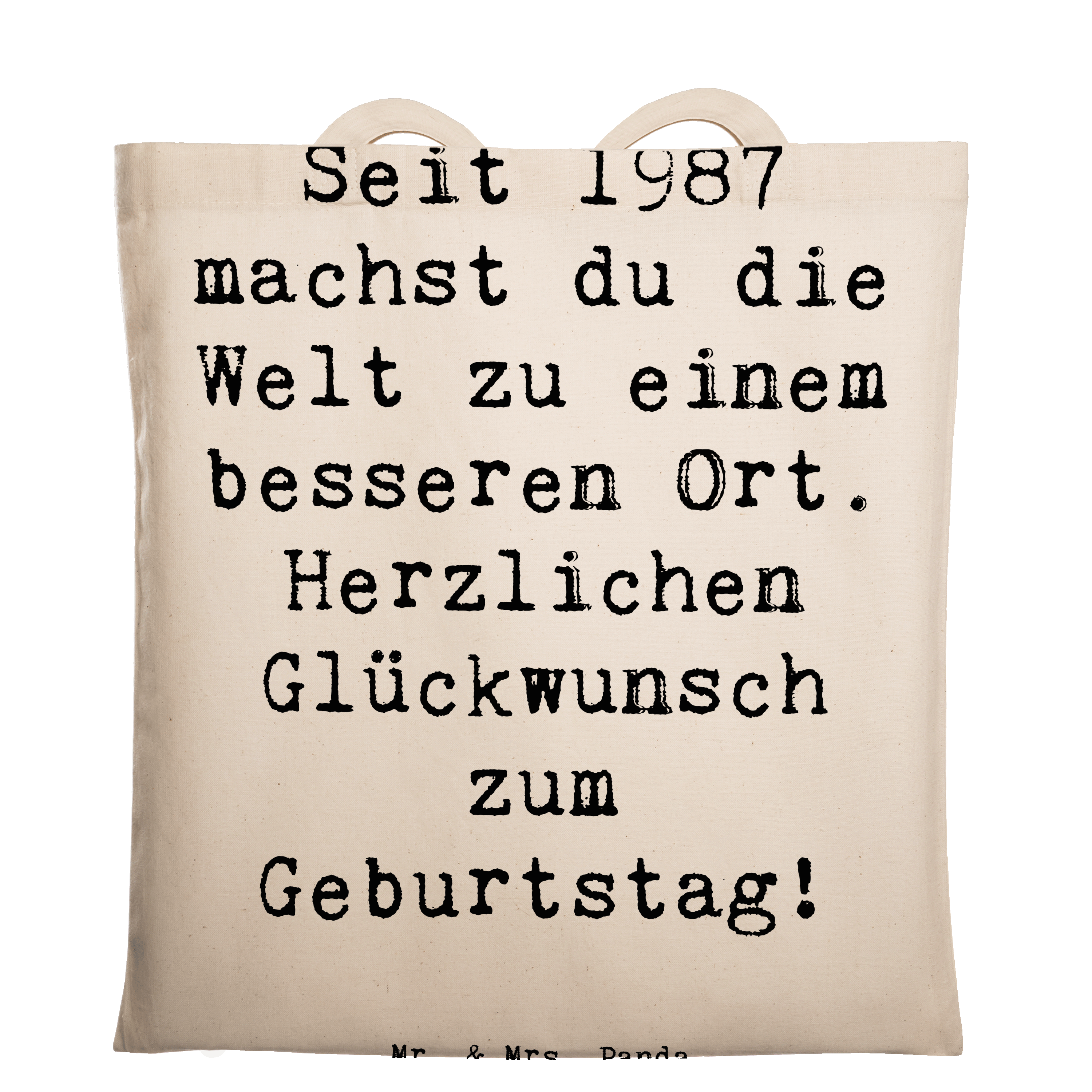 Tragetasche Spruch 1987 Geburtstag