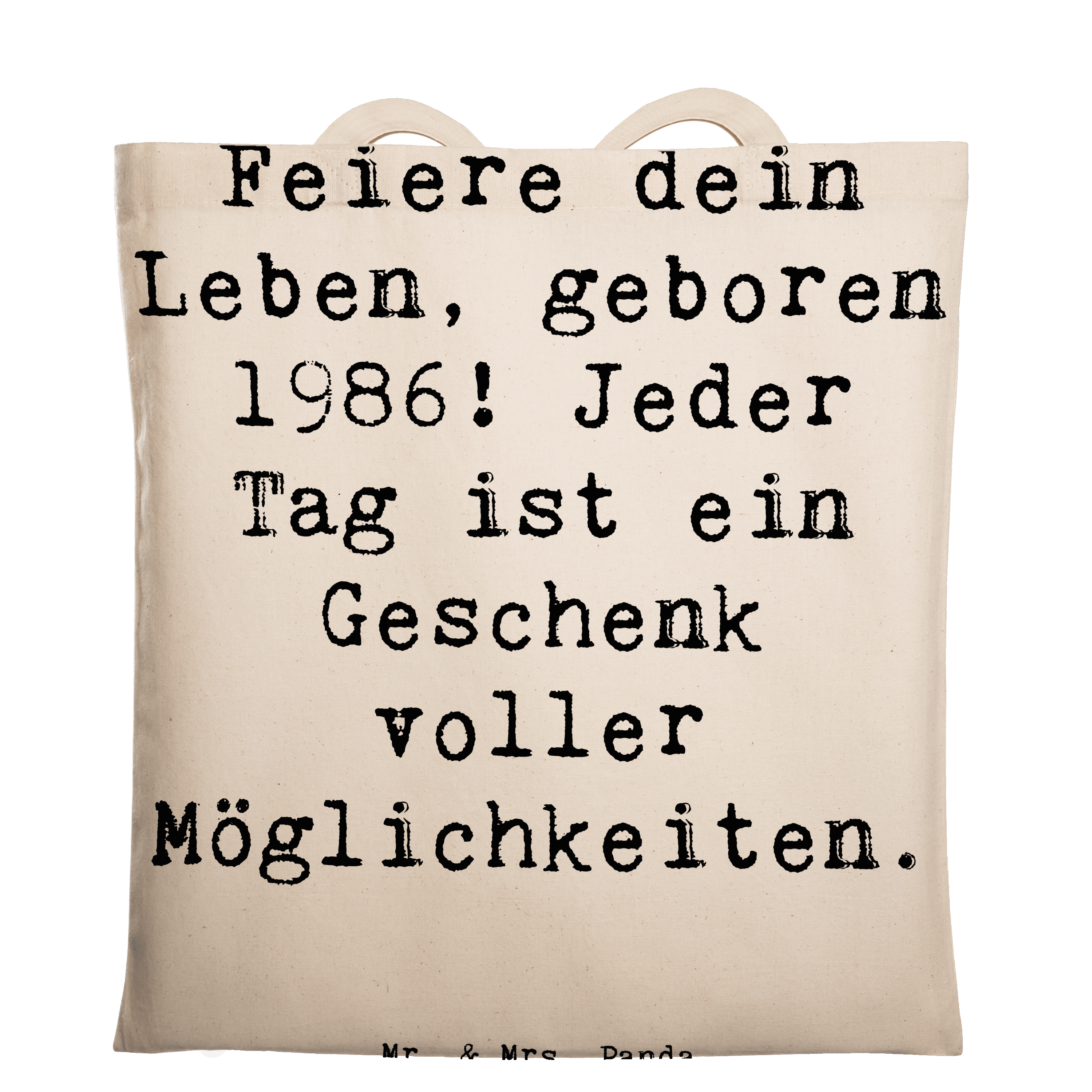 Tragetasche Spruch 1986 Geburtstag