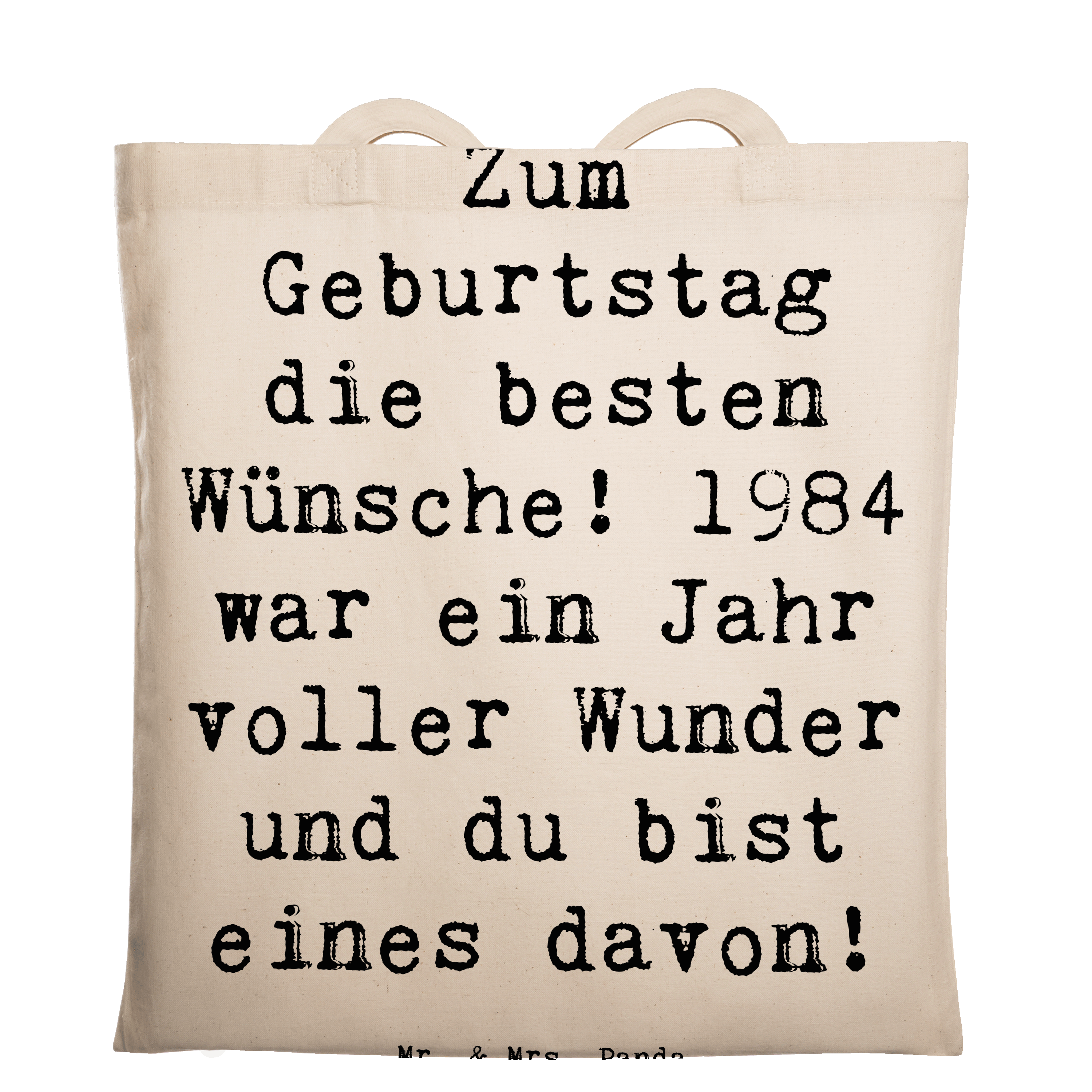 Tragetasche Spruch 1984 Geburtstag