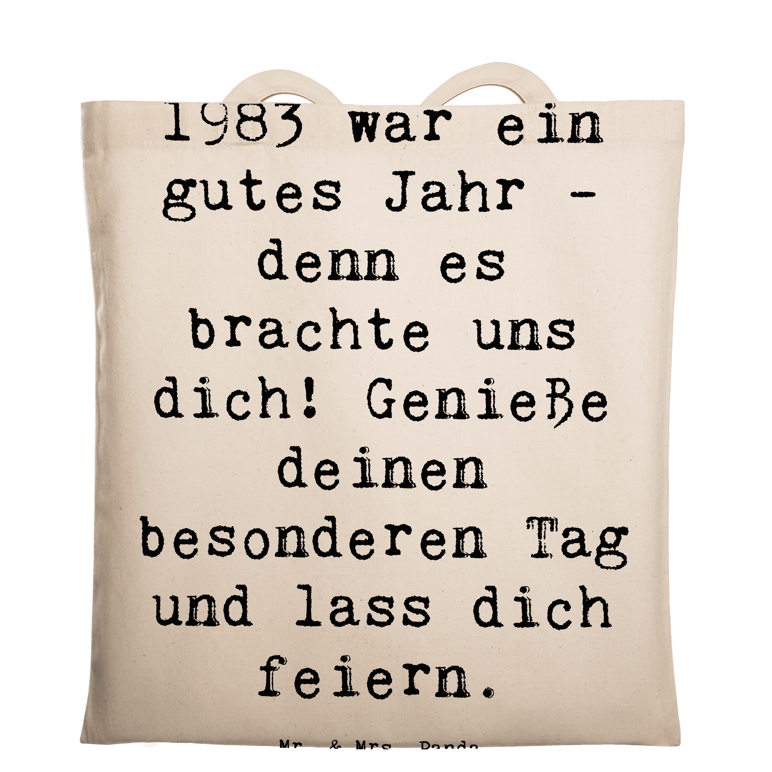 Tragetasche Spruch 1983 Geburtstag