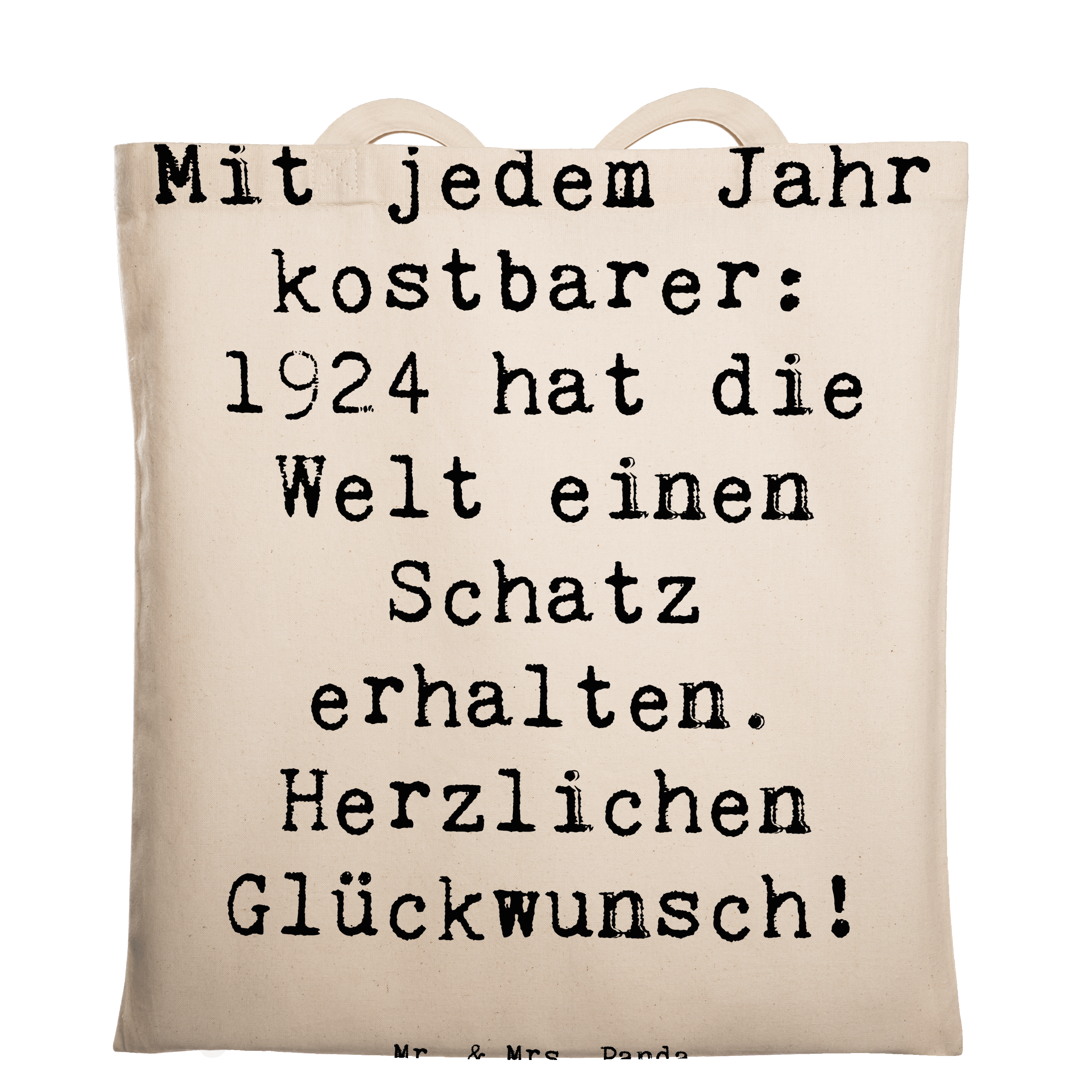 Tragetasche Spruch 1924 Geburtstag