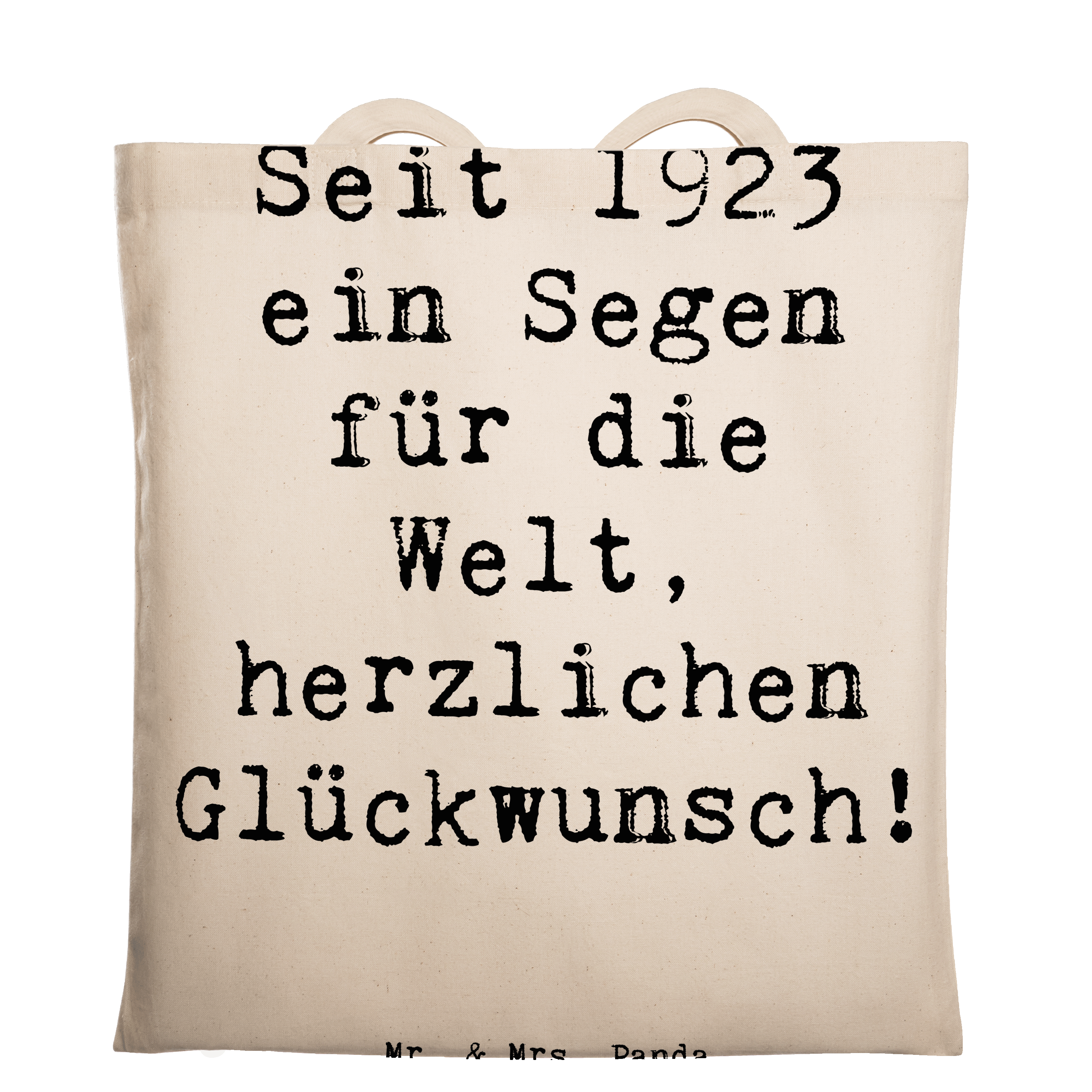 Tragetasche Spruch 1923 Geburtstag Segen