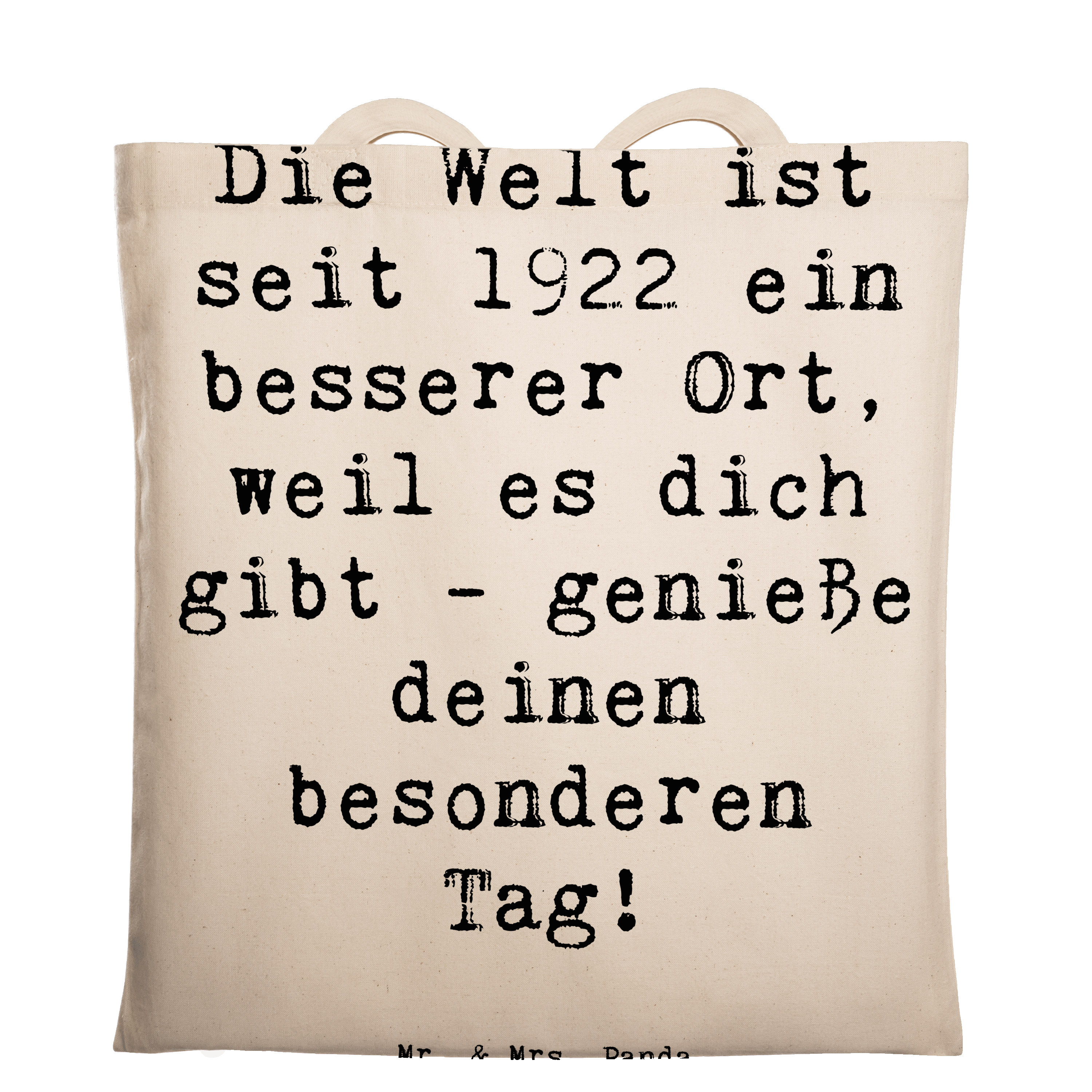 Tragetasche Spruch 1922 Geburtstag