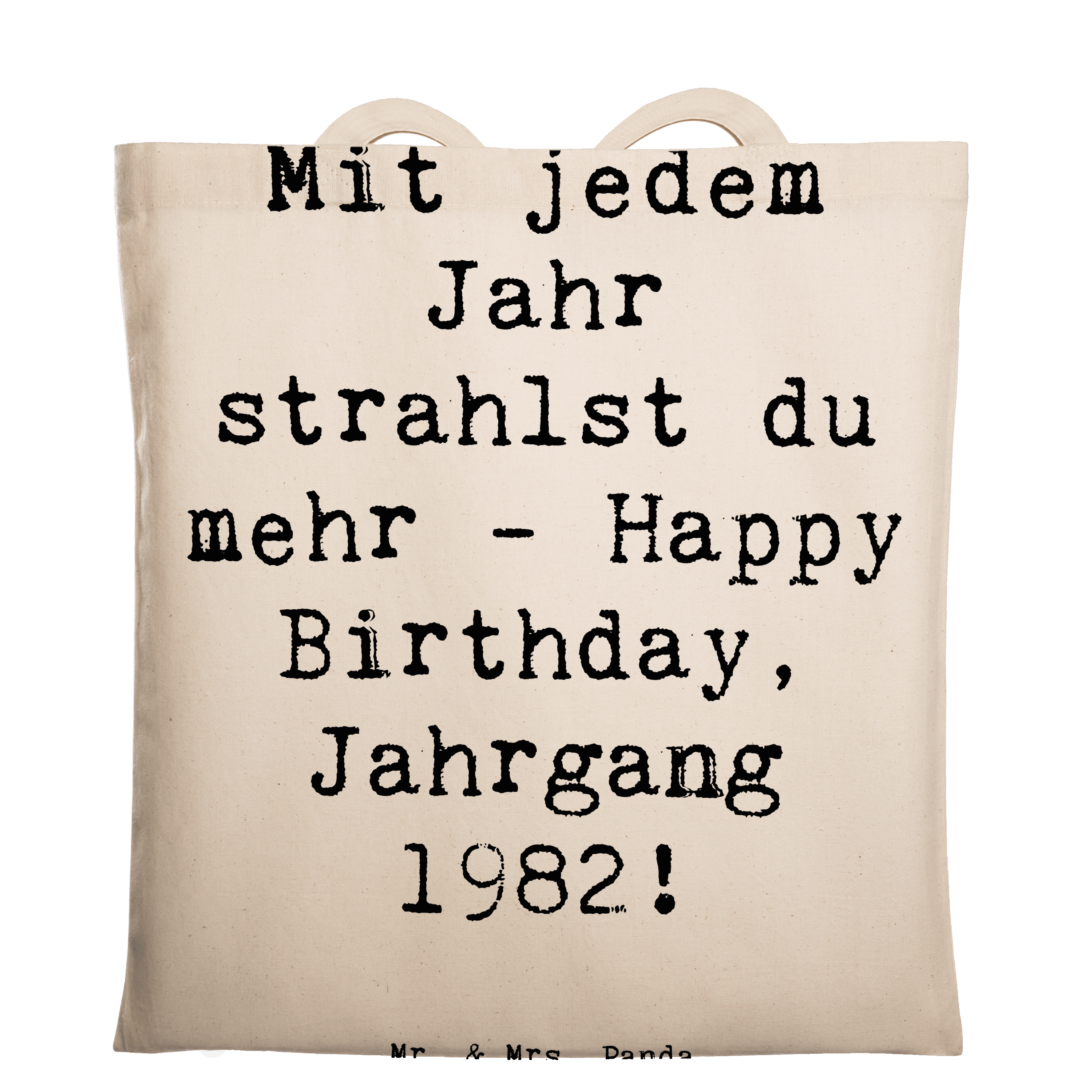 Tragetasche Spruch 1982 Geburtstag Glanz