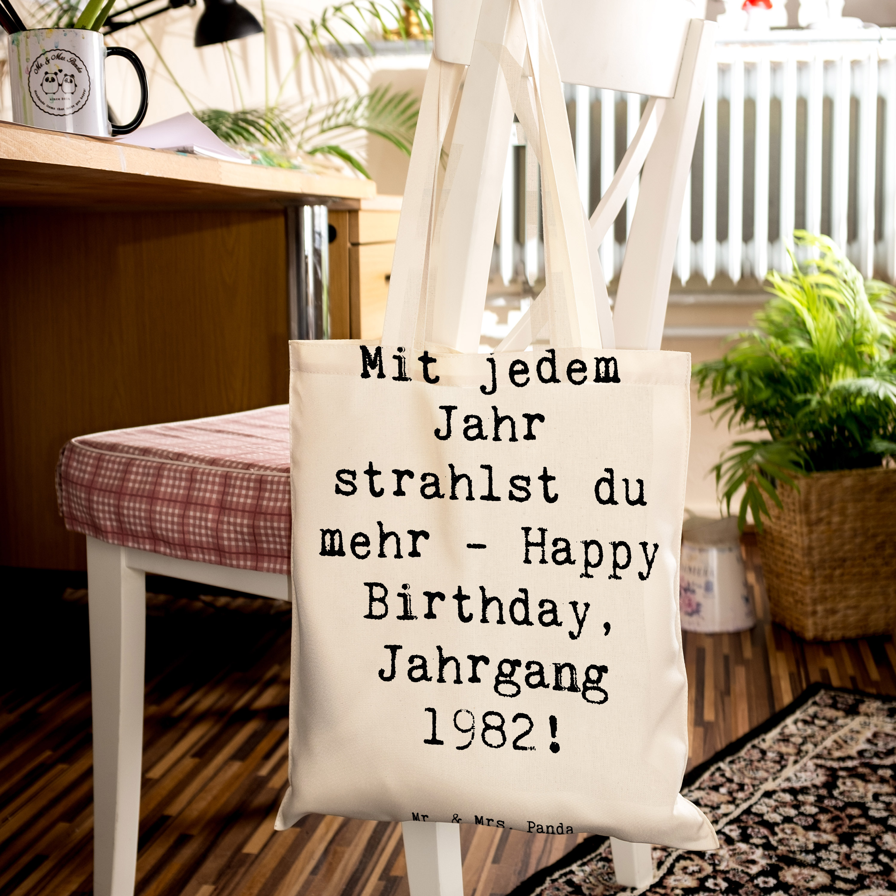 Tragetasche Spruch 1982 Geburtstag Glanz