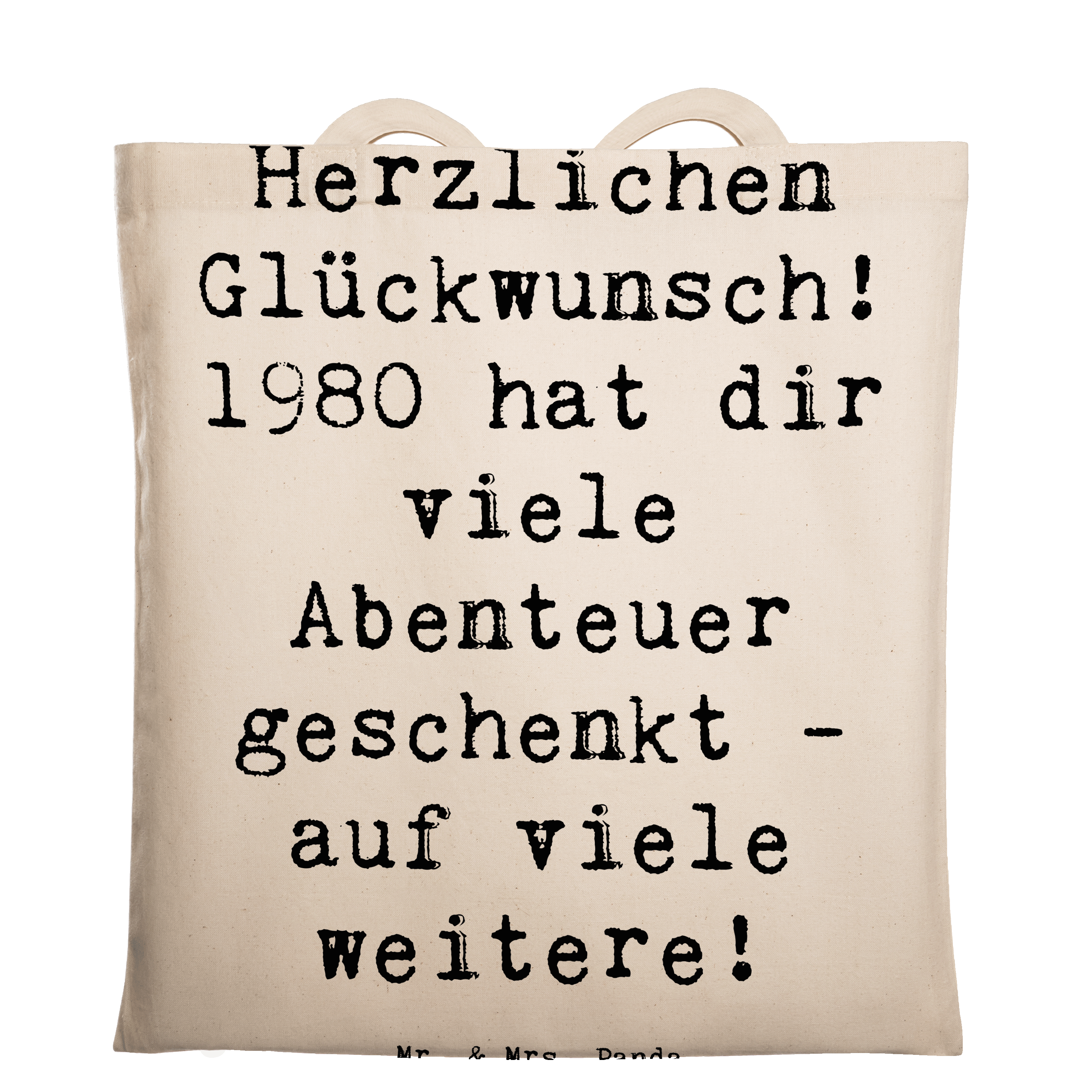 Tragetasche Spruch 1980 Geburtstag Abenteuer