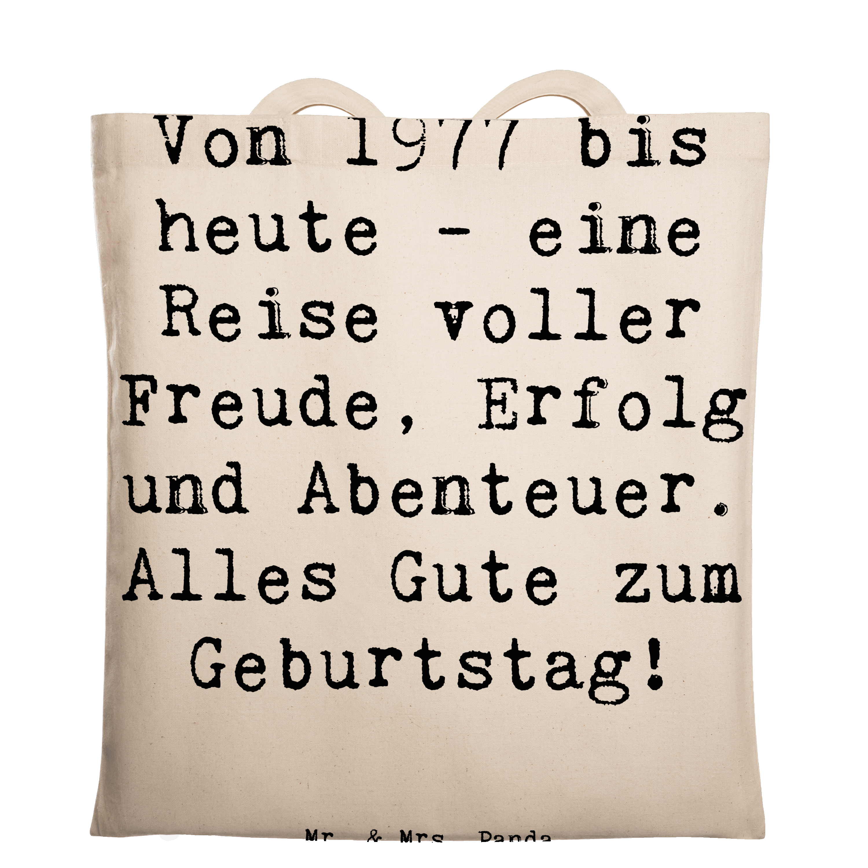 Tragetasche Spruch 1977 Geburtstag