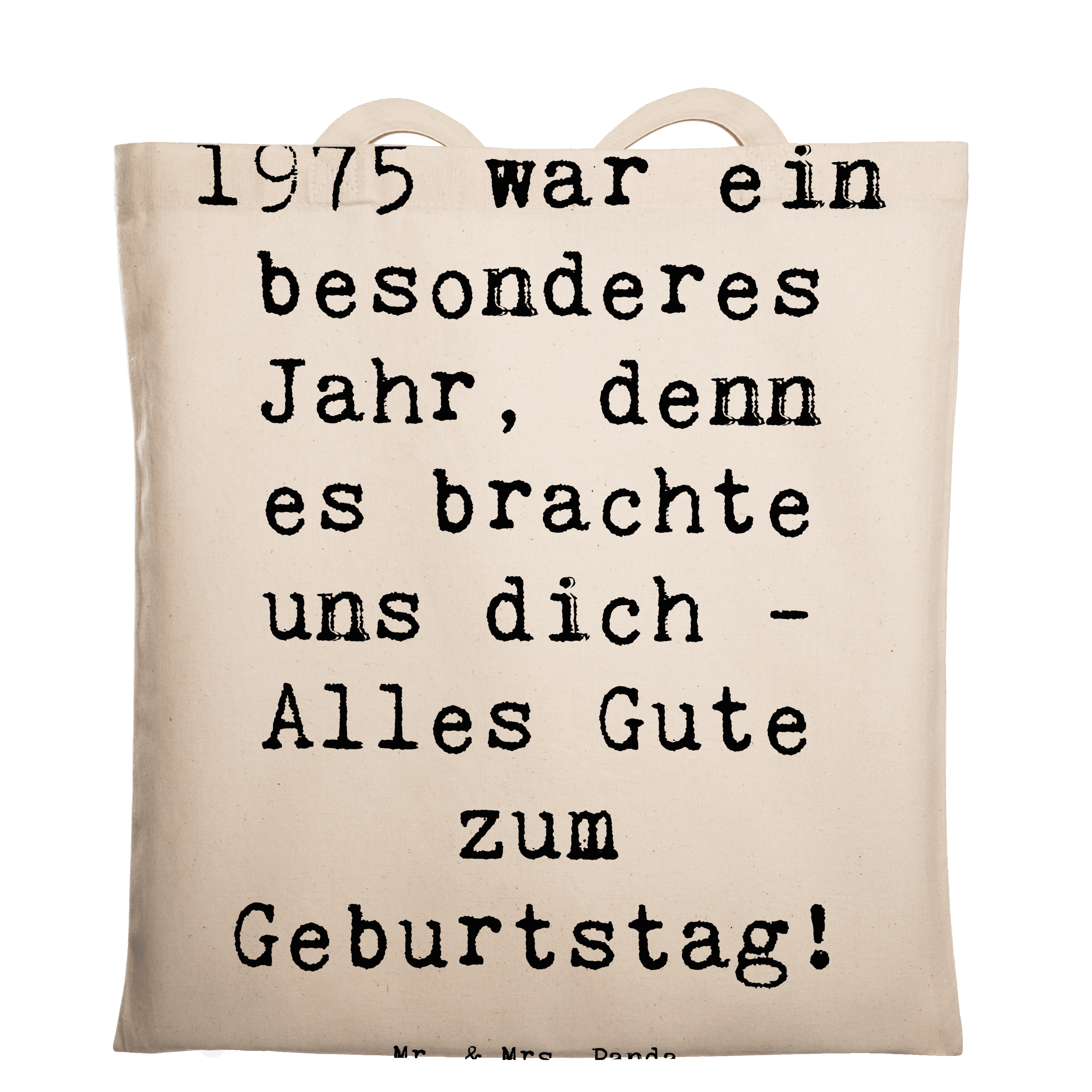 Tragetasche Spruch 1975 Geburtstag