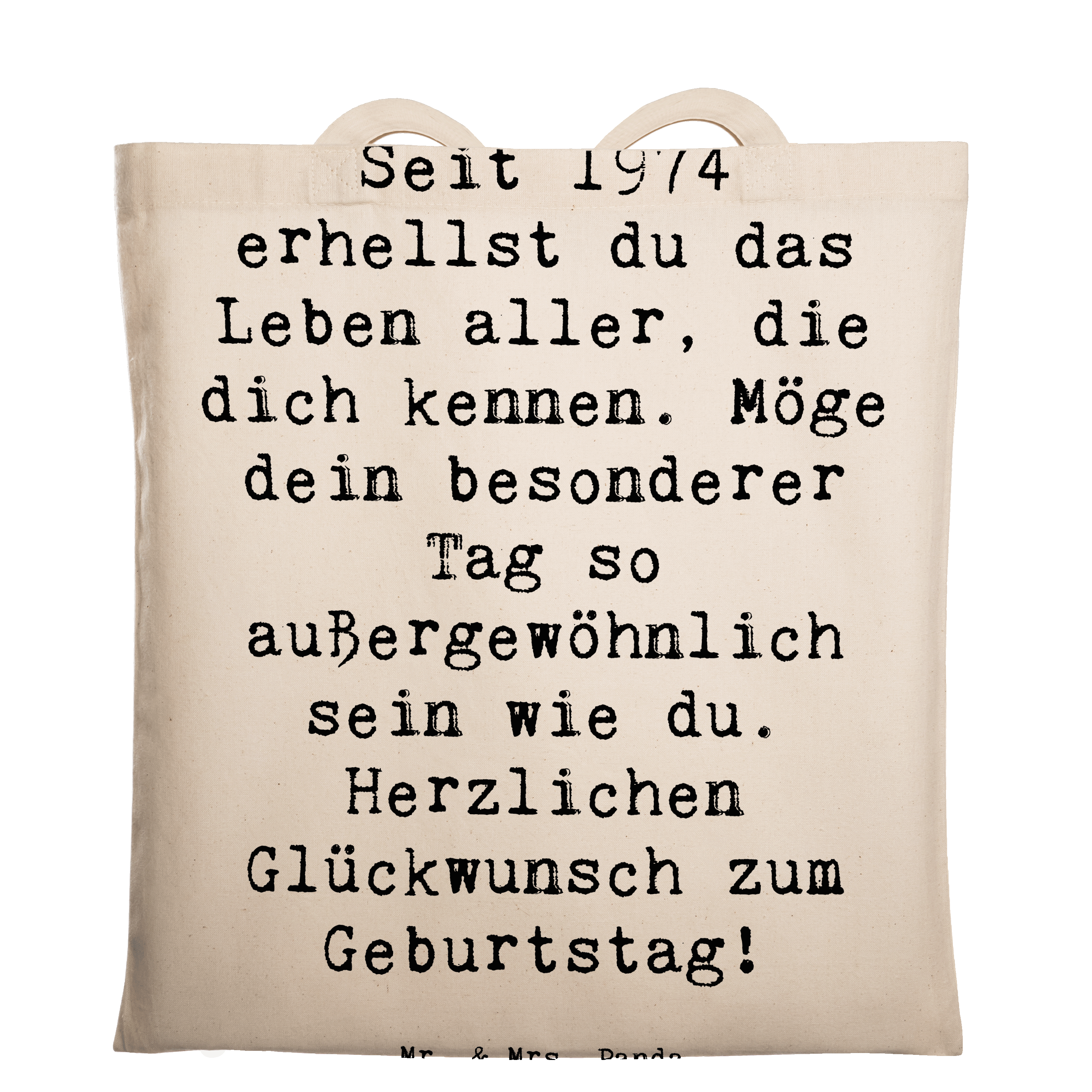 Tragetasche Spruch 1974 Geburtstag