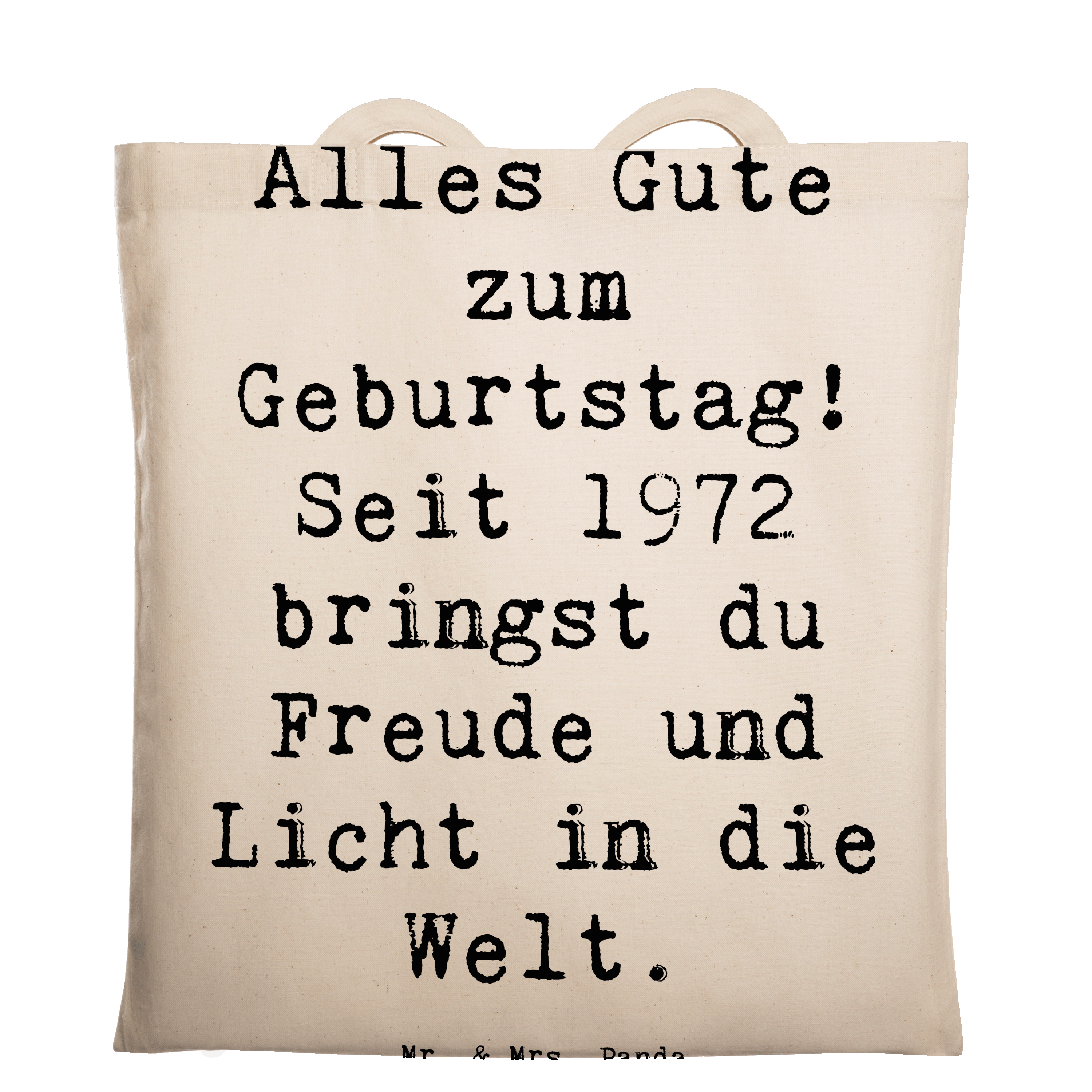 Tragetasche Spruch 1972 Geburtstag Freude