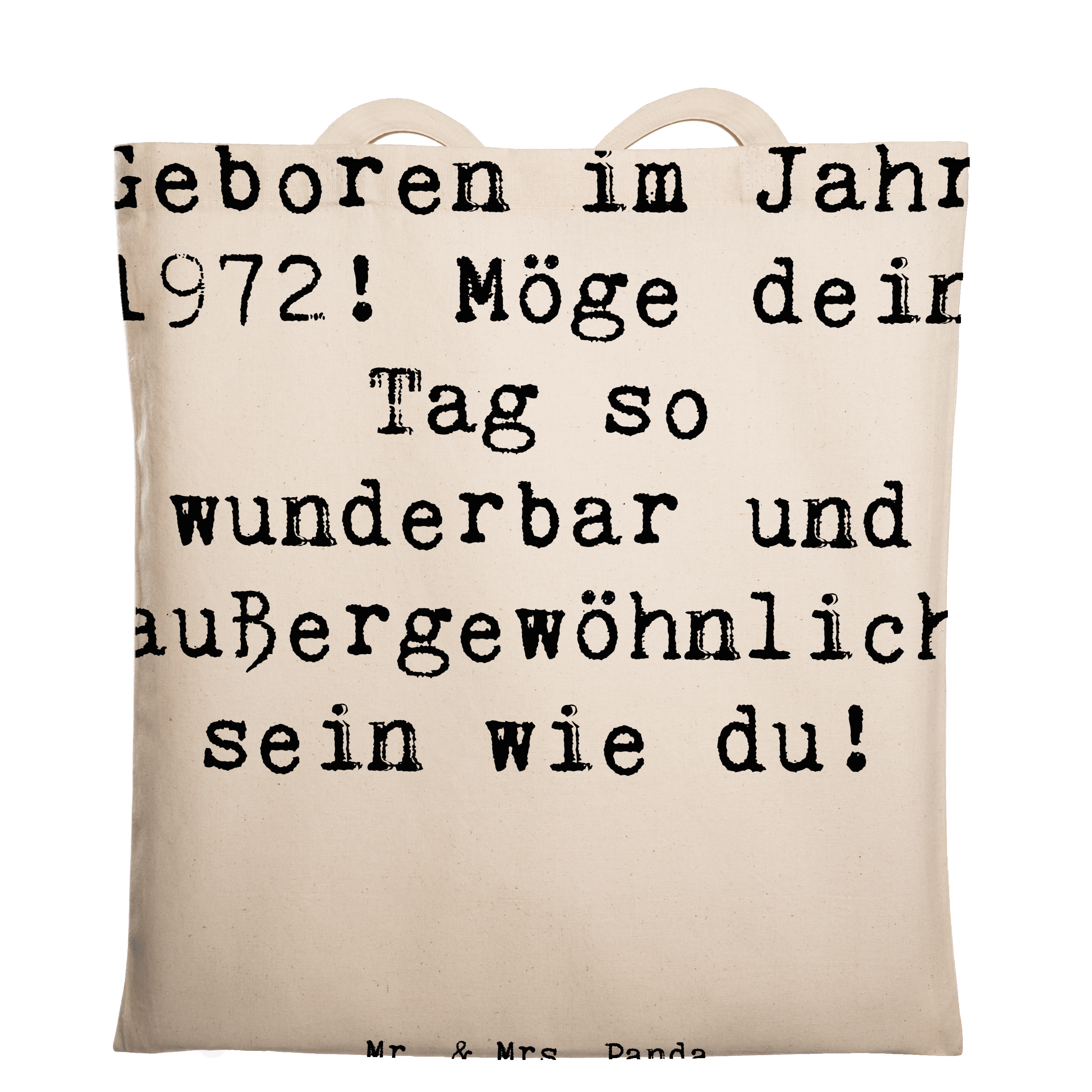 Tragetasche Spruch 1972 Geburtstag