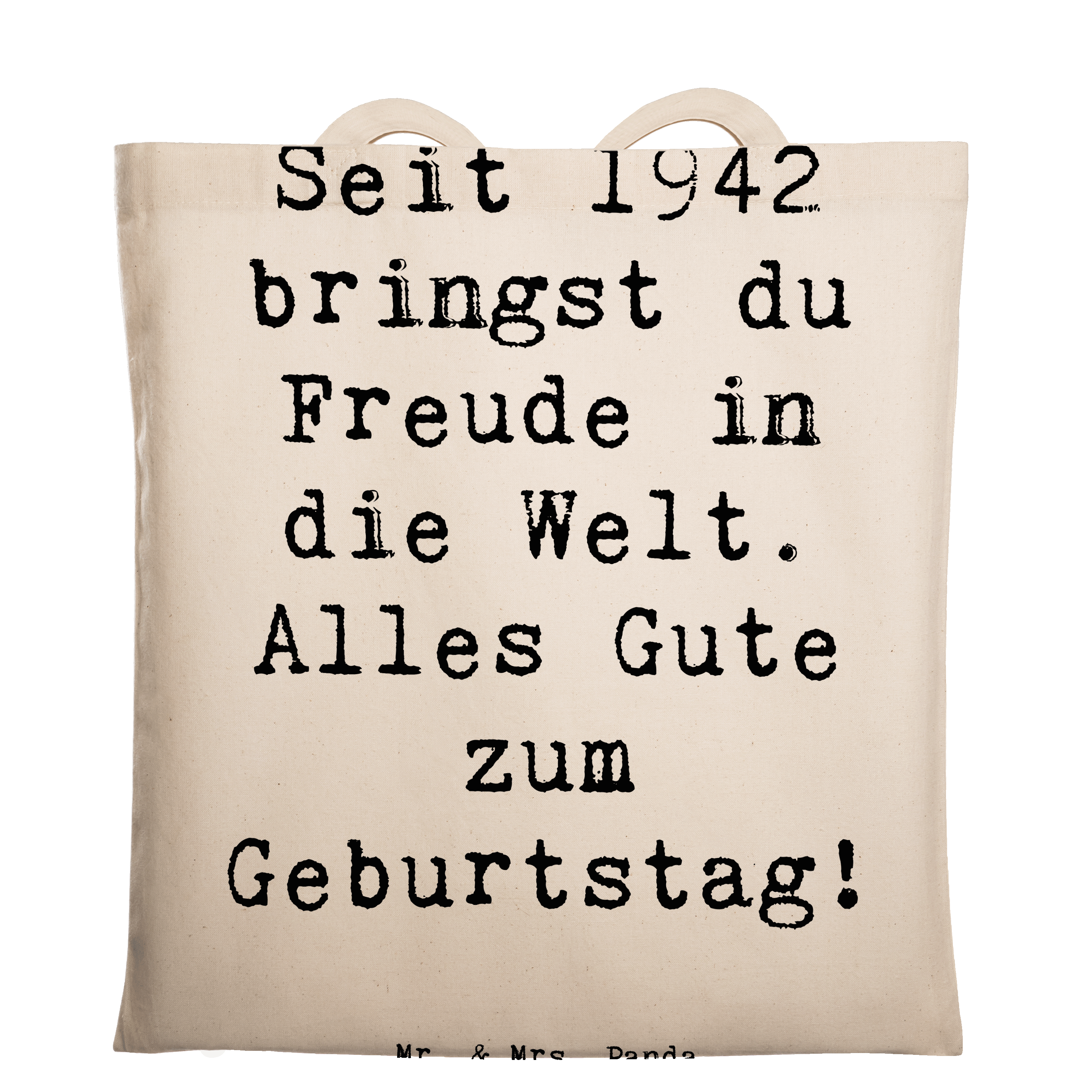 Tragetasche Spruch 1942 Geburtstag Freude