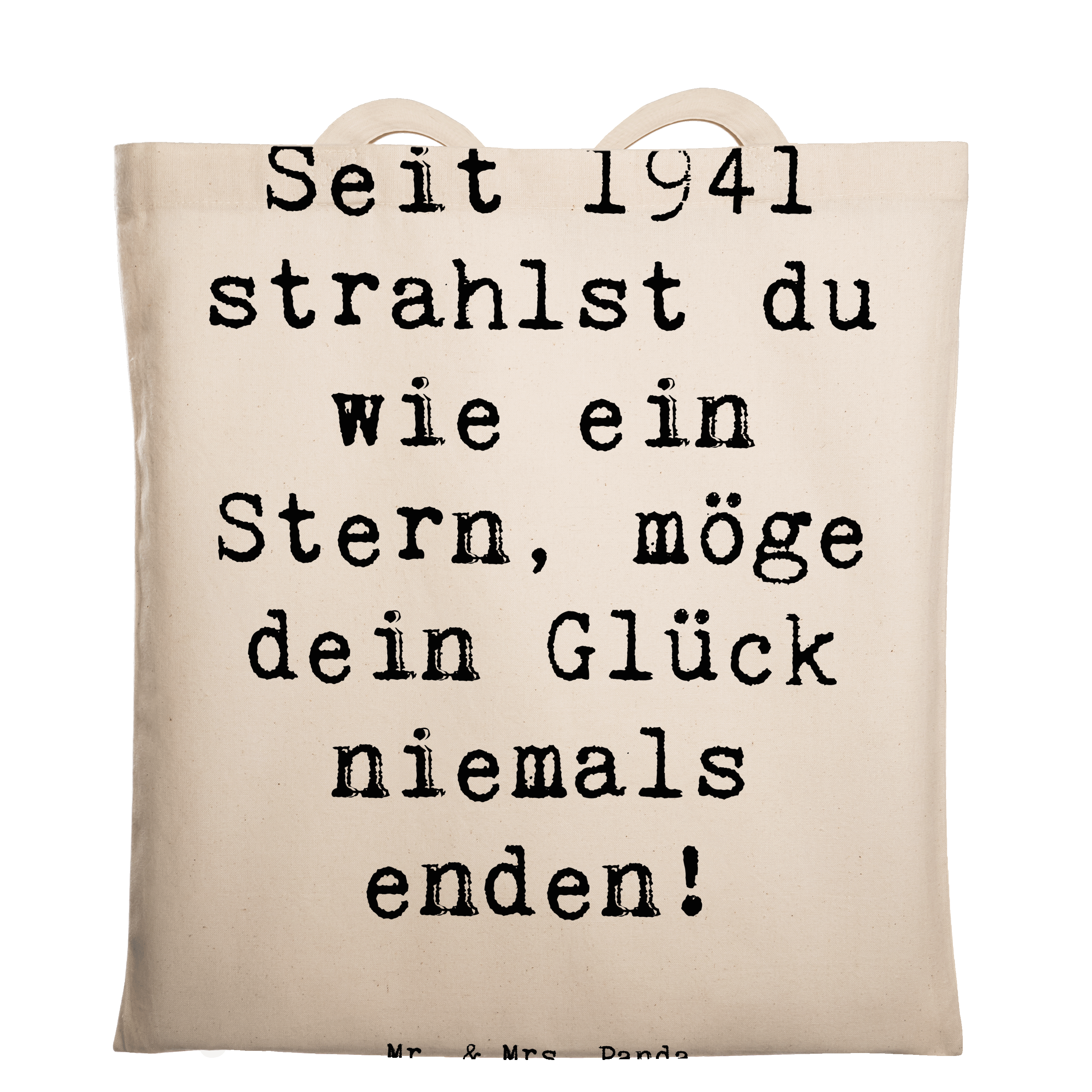 Tragetasche Spruch 1941 Geburtstag Stern