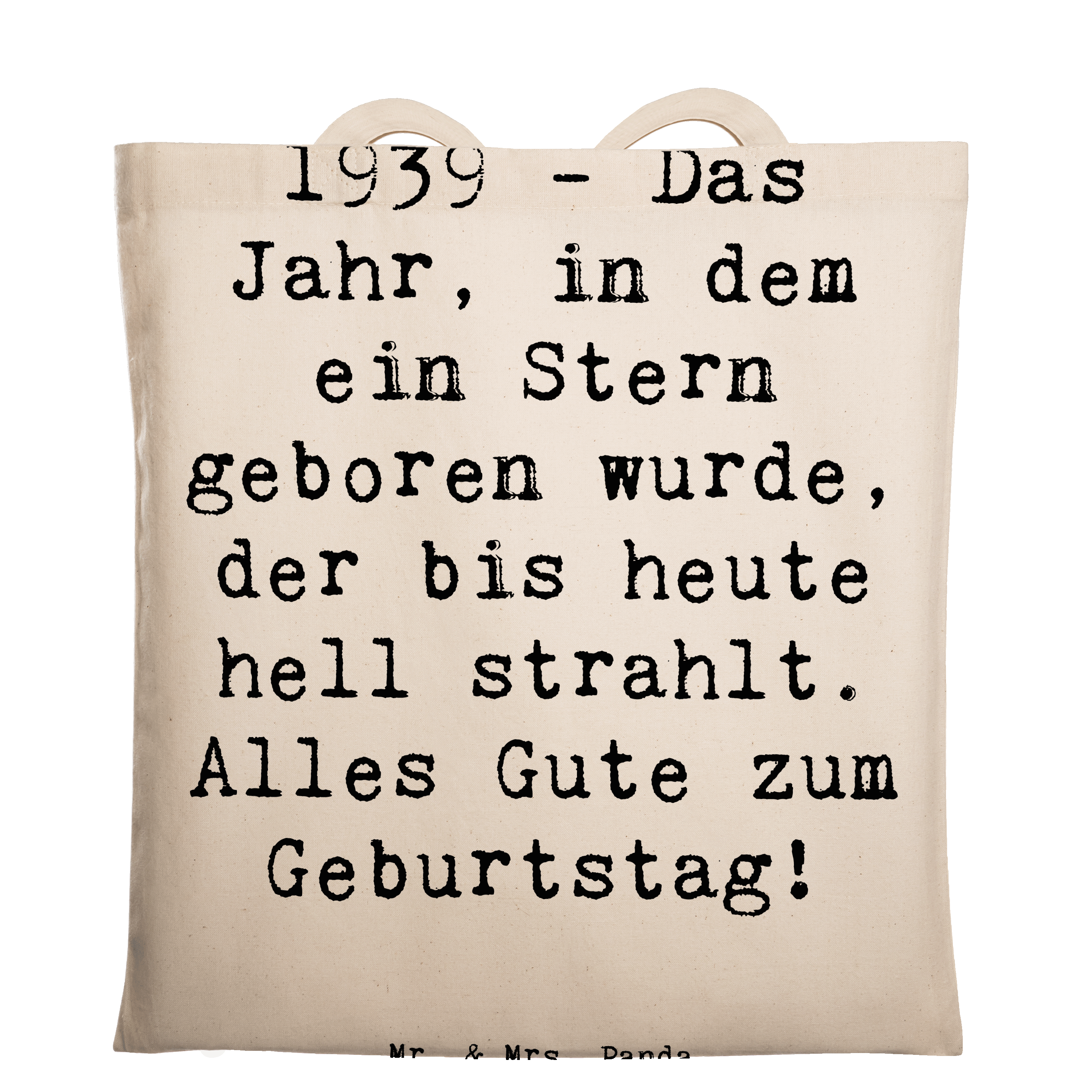 Tragetasche Spruch 1939 Geburtstag