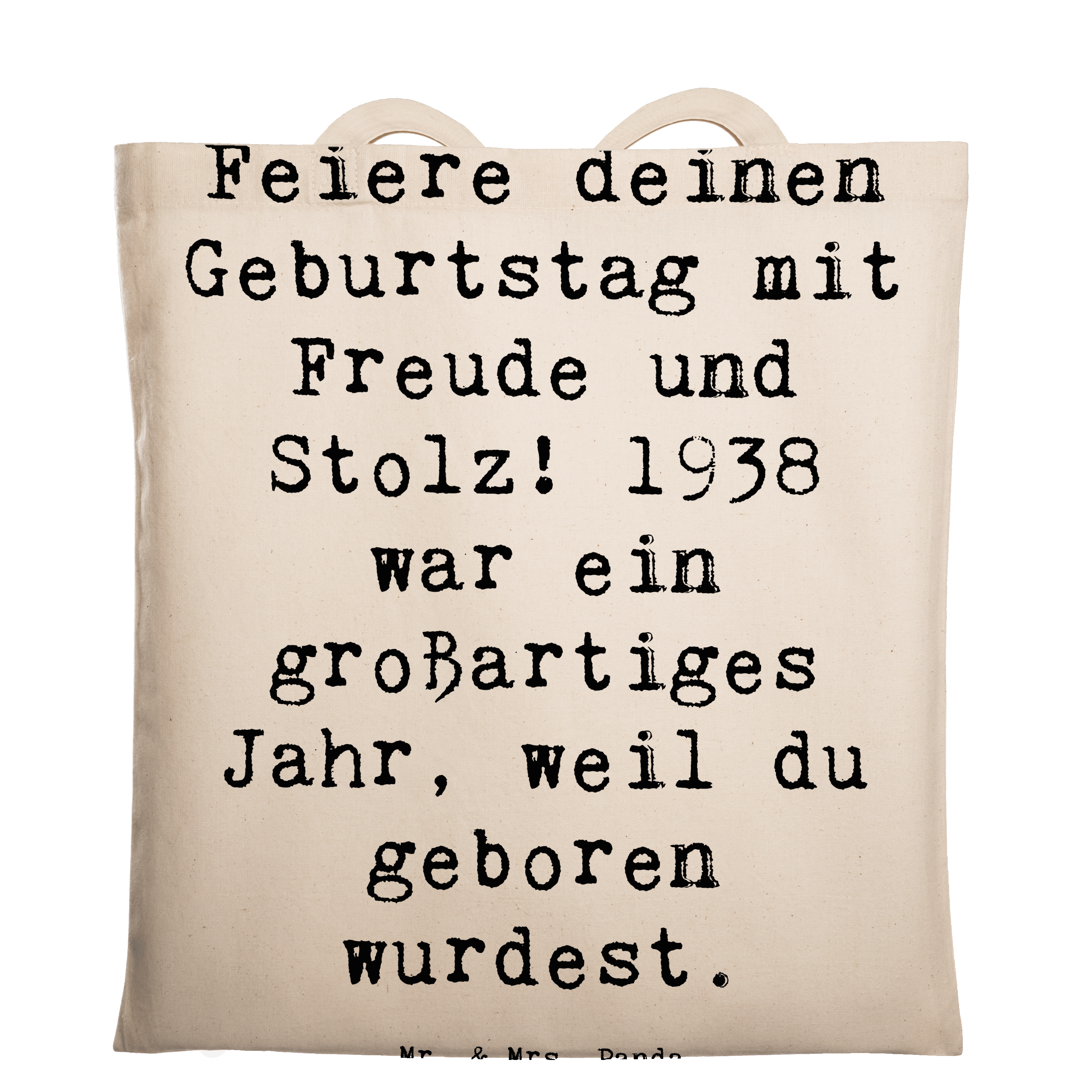 Tragetasche Spruch 1938 Geburtstag