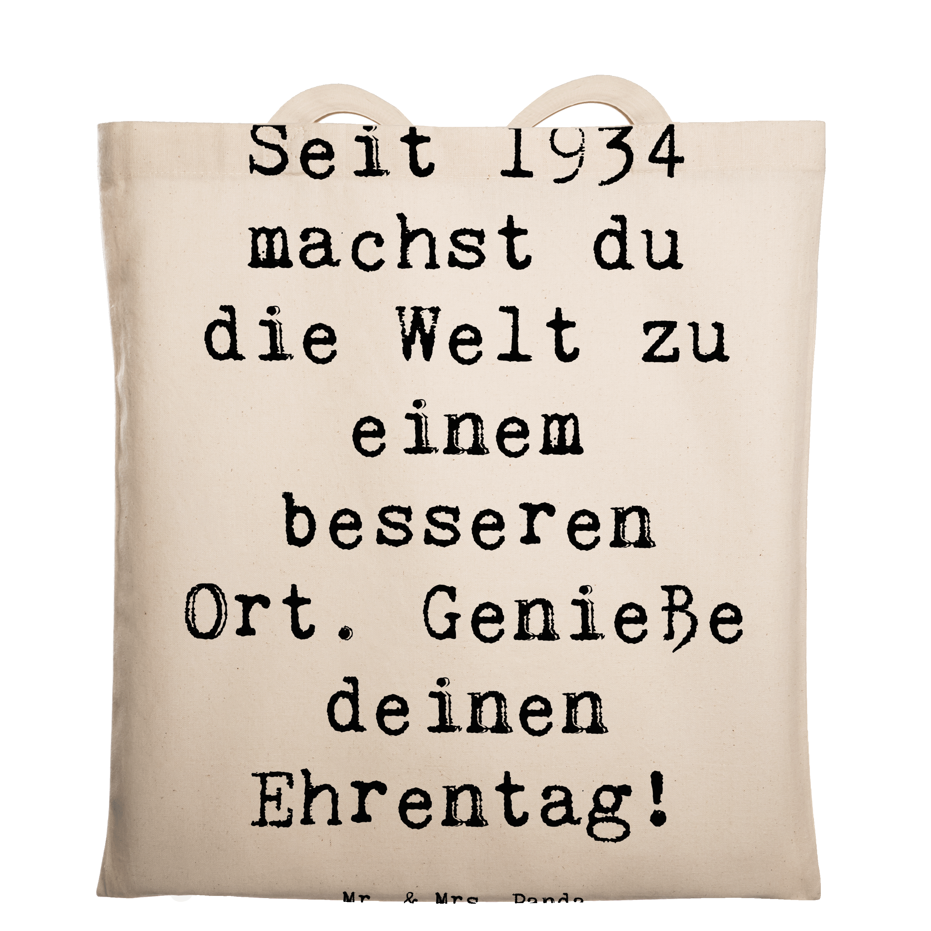 Tragetasche Spruch 1934 Geburtstag