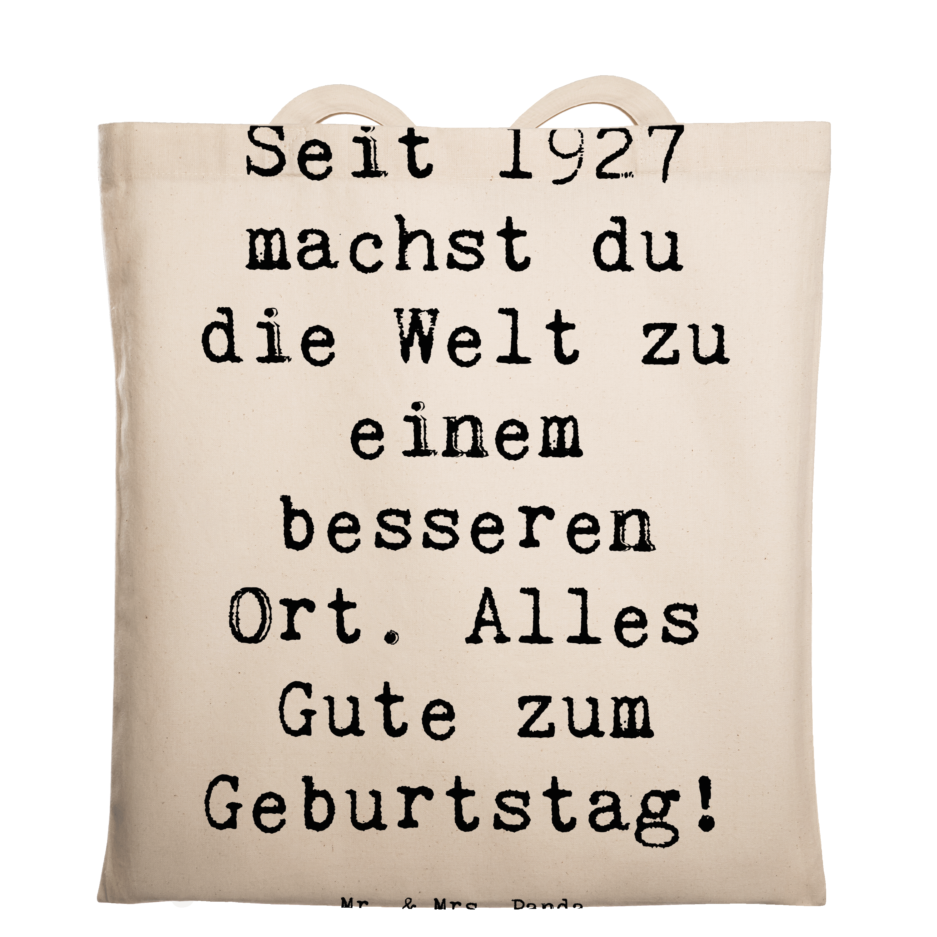 Tragetasche Spruch 1927 Geburtstag