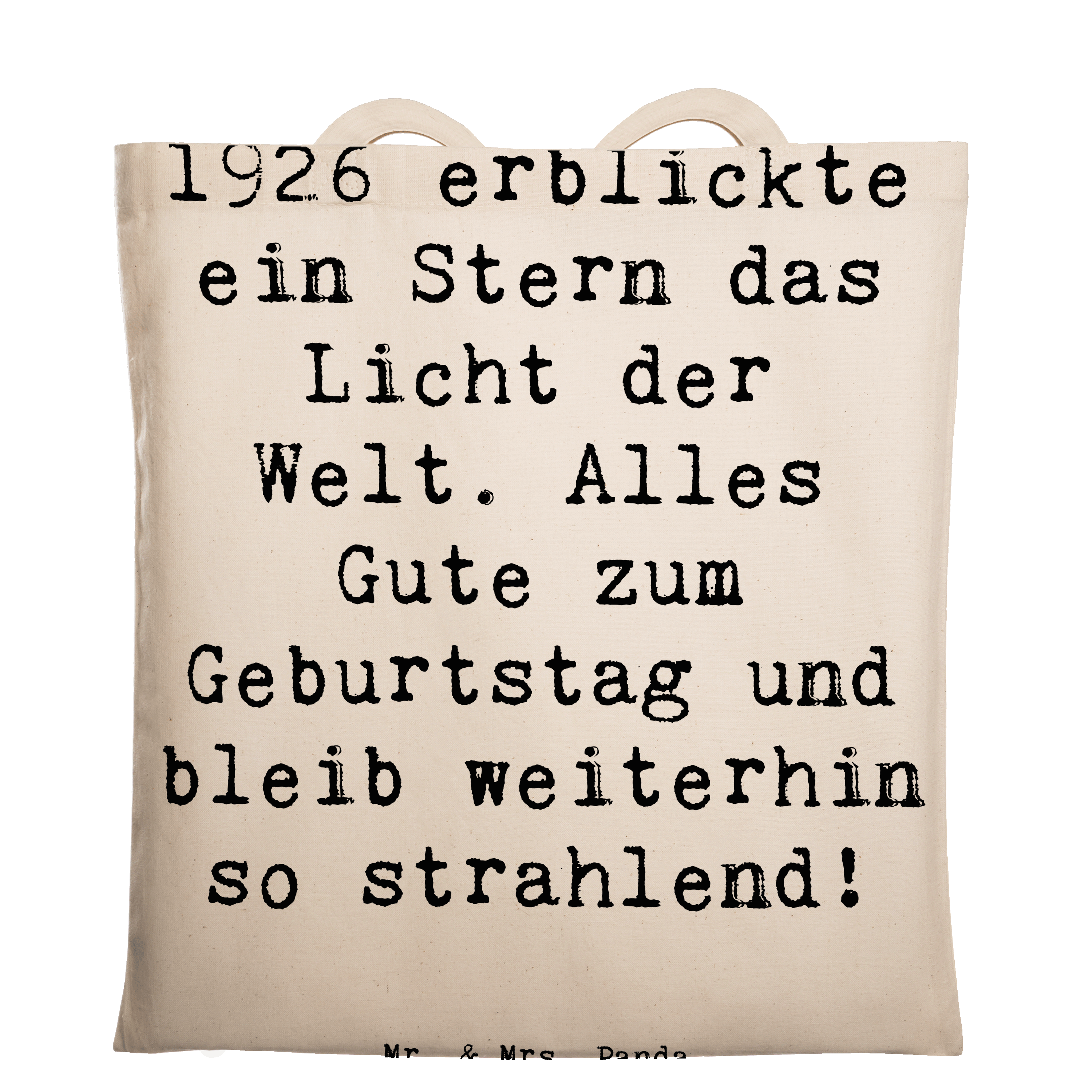 Tragetasche Spruch 1926 Geburtstag Stern