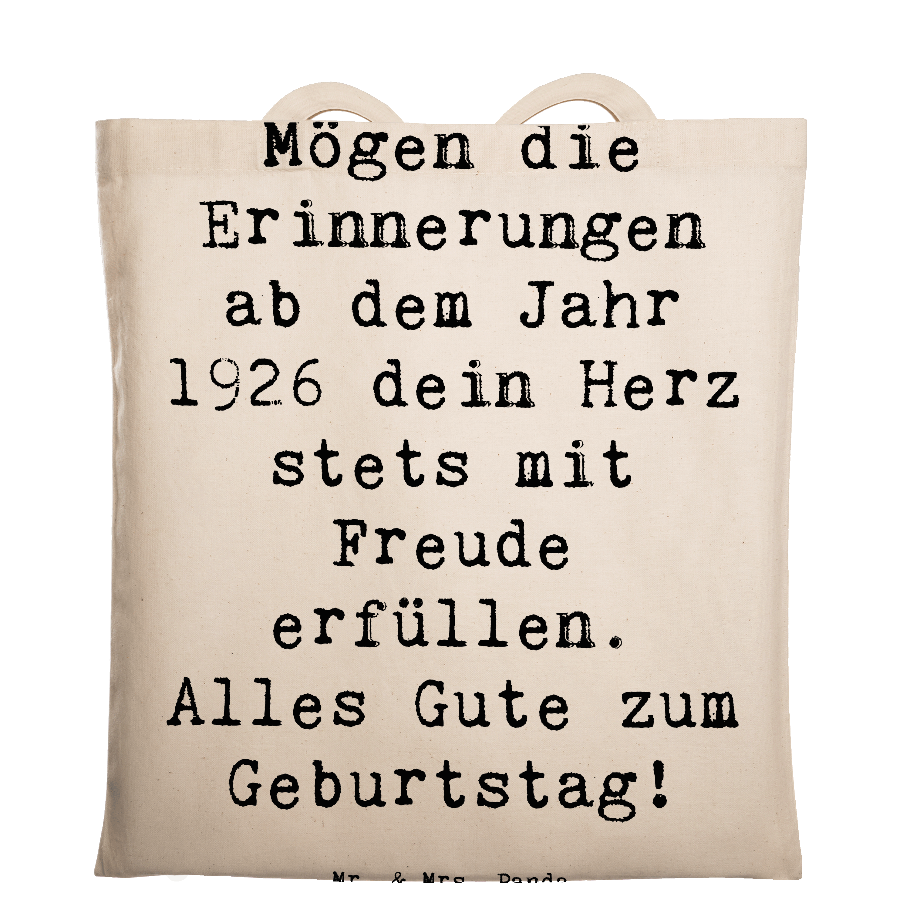 Tragetasche Spruch 1926 Geburtstag