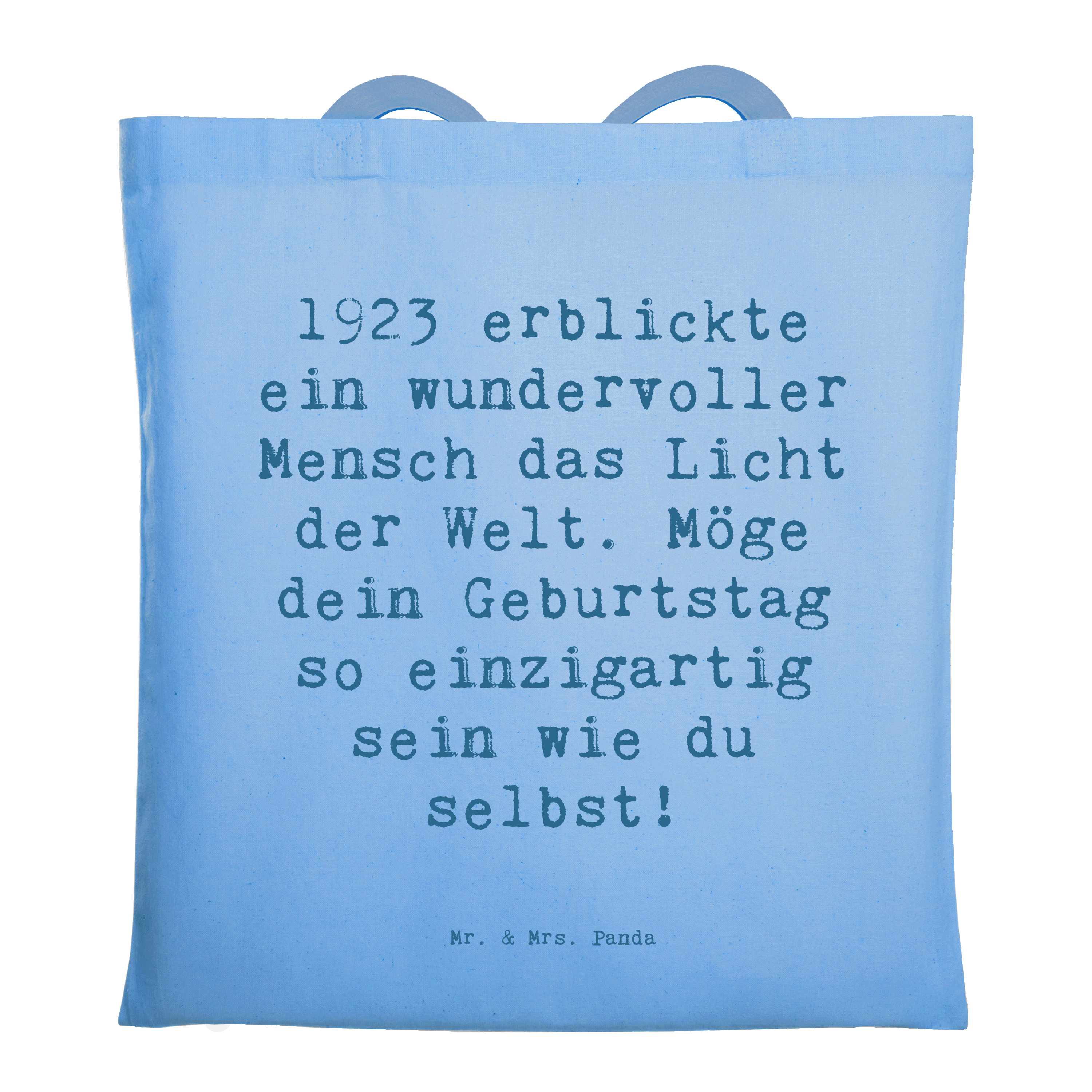 Tragetasche Spruch 1923 Geburtstag