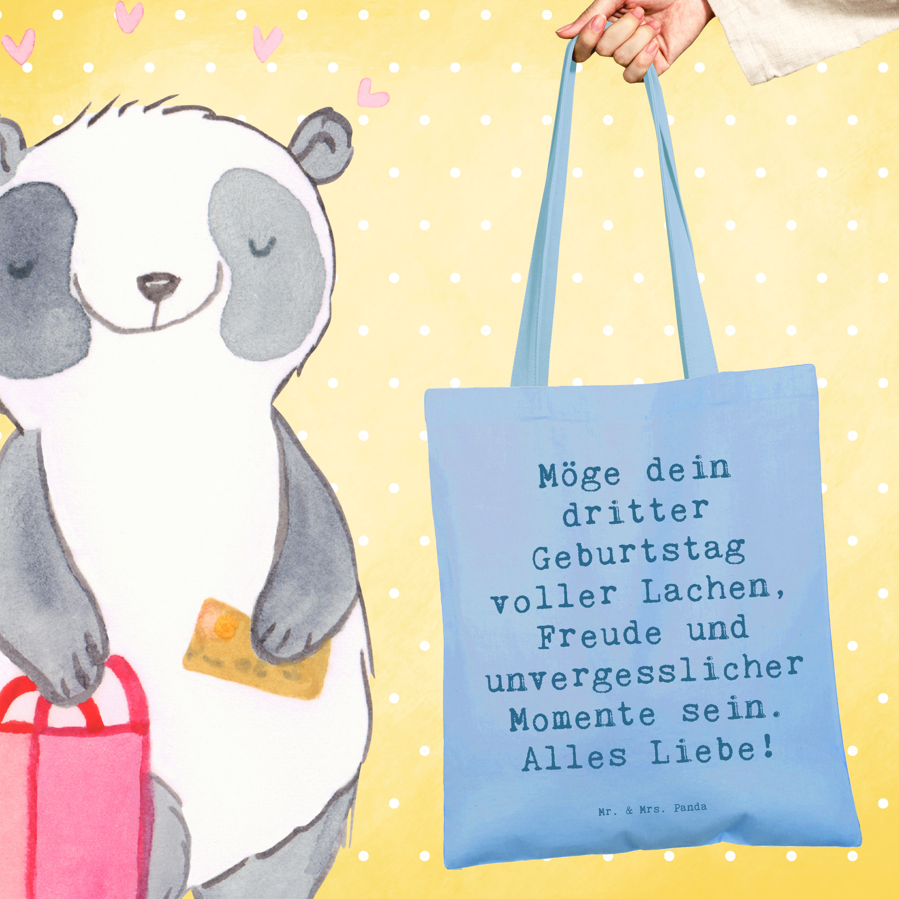 Tragetasche Spruch 3. Geburtstag Glück