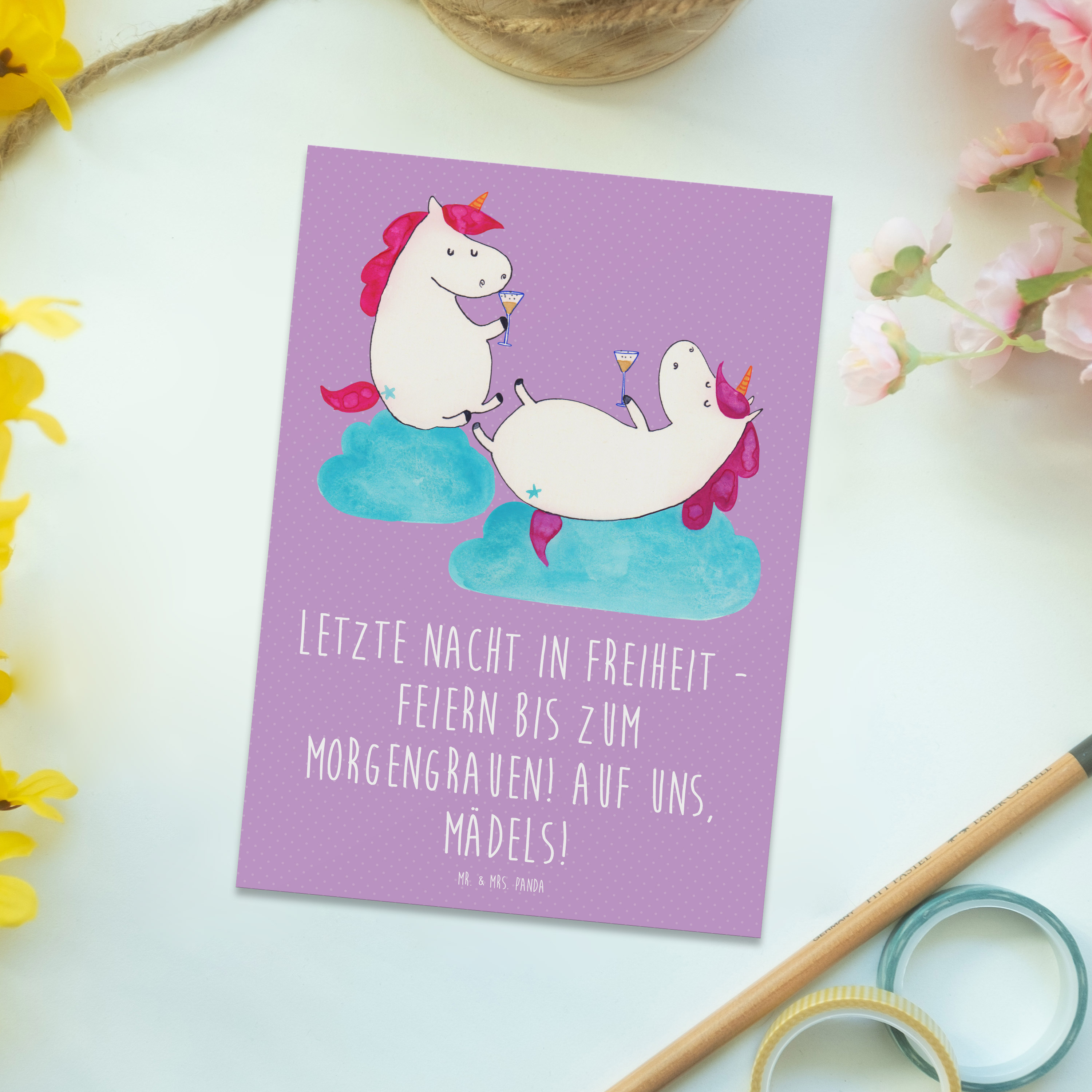 Postkarte Junggesellinnenabschied Feiern - Geschenk Mädelsabend Accessoires Ehe - Bild 7 von 15