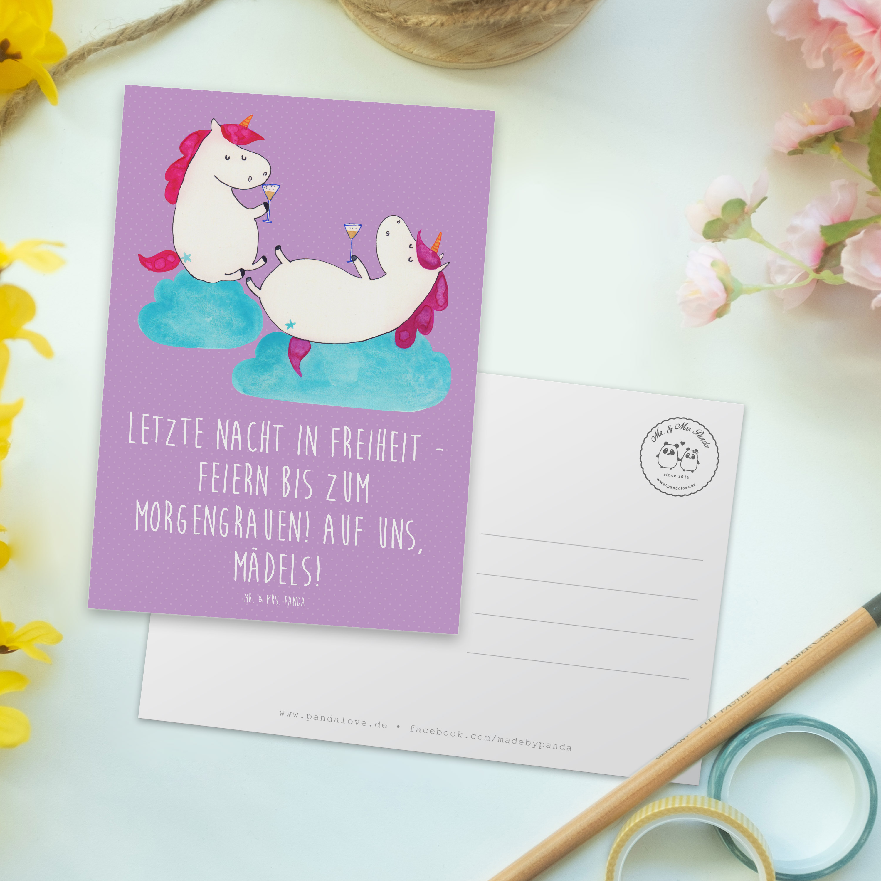 Postkarte Junggesellinnenabschied Feiern - Geschenk Mädelsabend Accessoires Ehe - Bild 8 von 15
