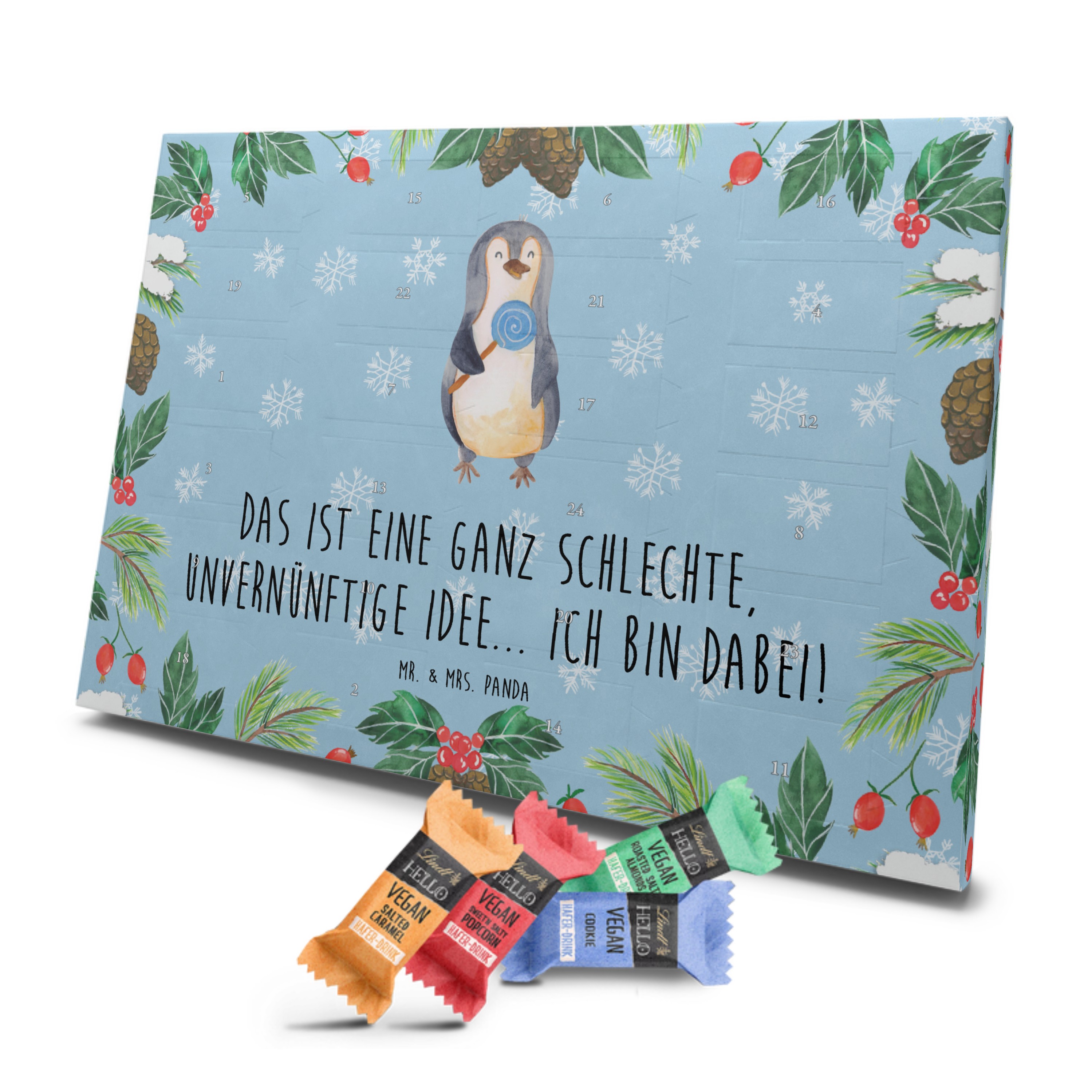 Veganer Adventskalender Pinguin Lolli