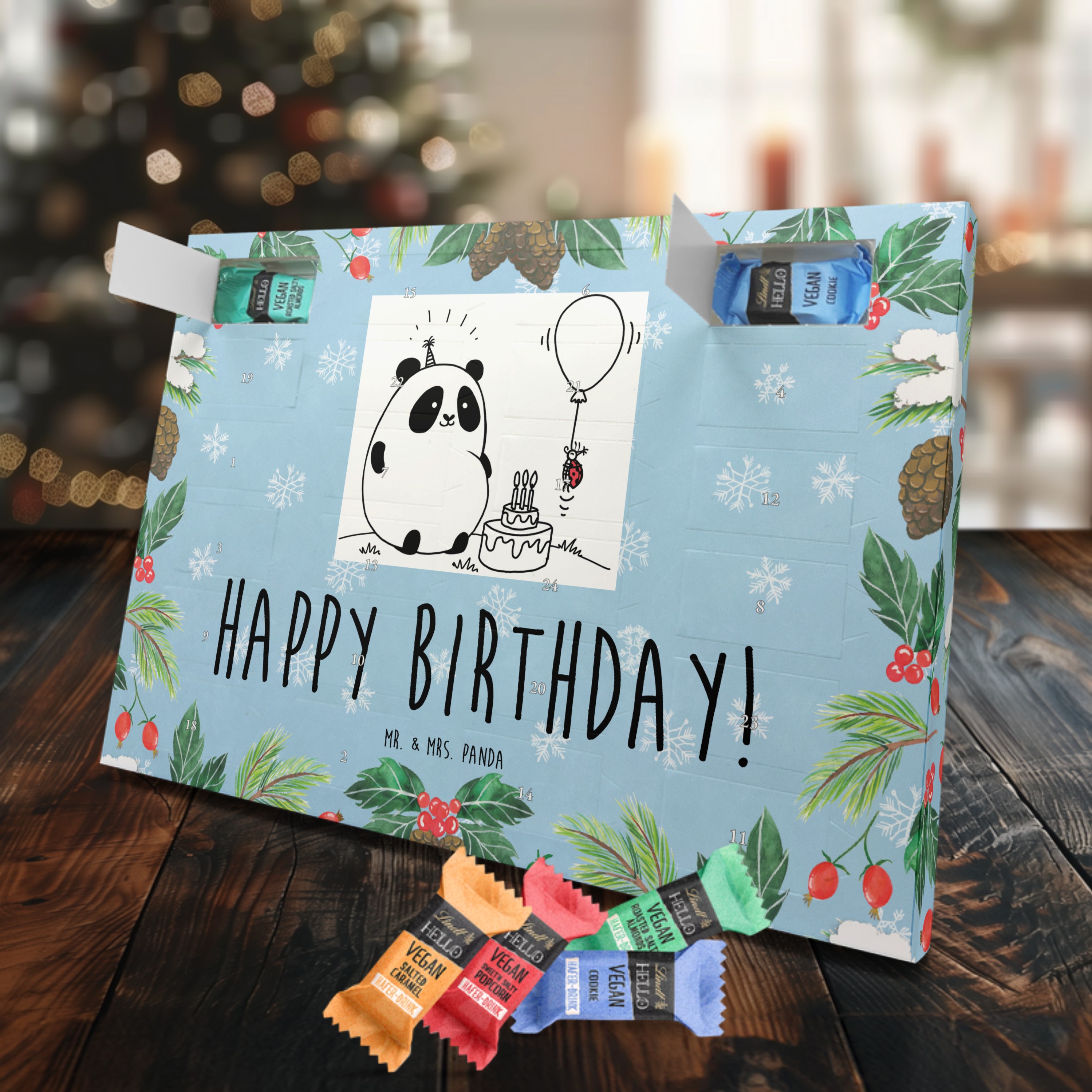 Veganer Adventskalender Panda Geburtstag