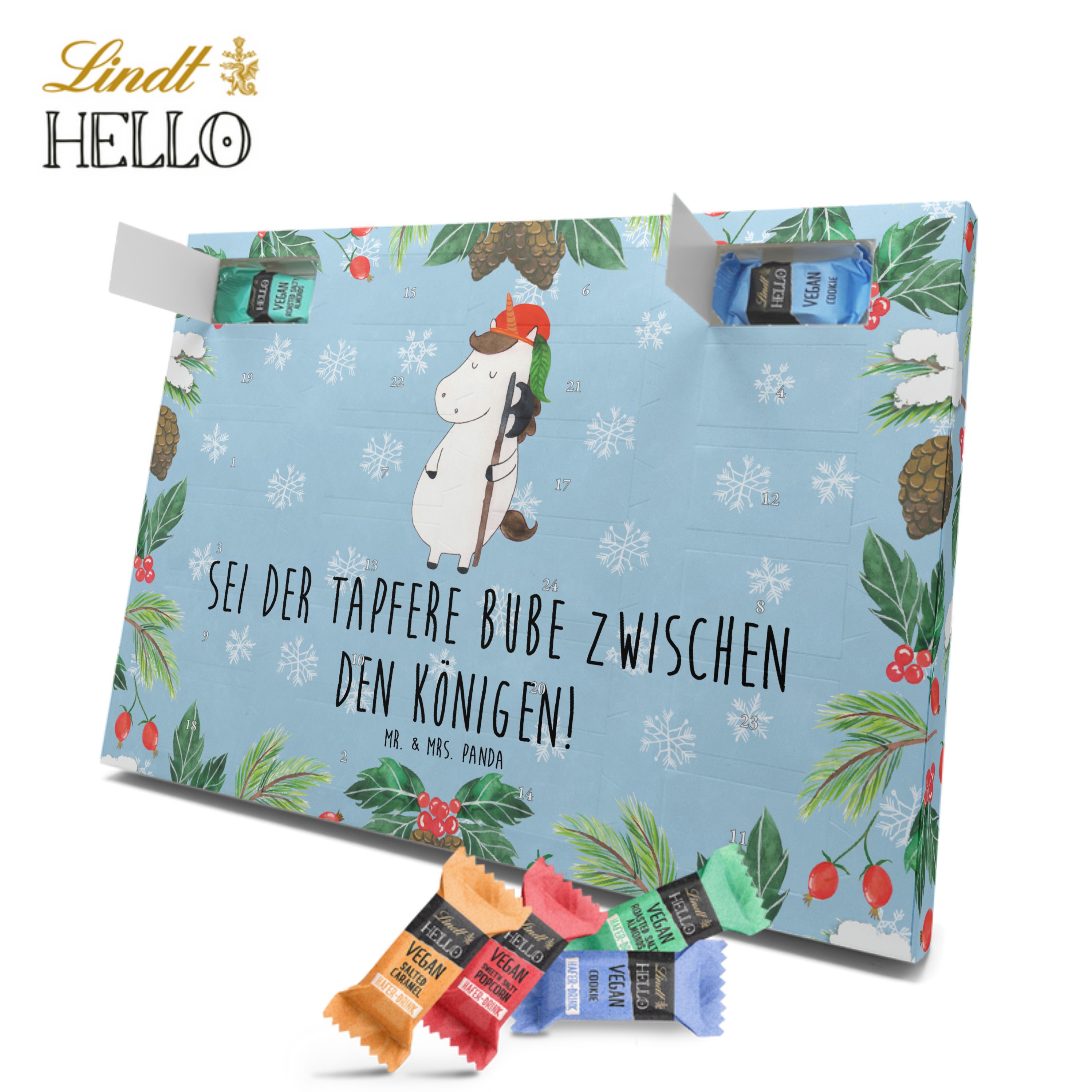 Veganer Adventskalender Einhorn Junge