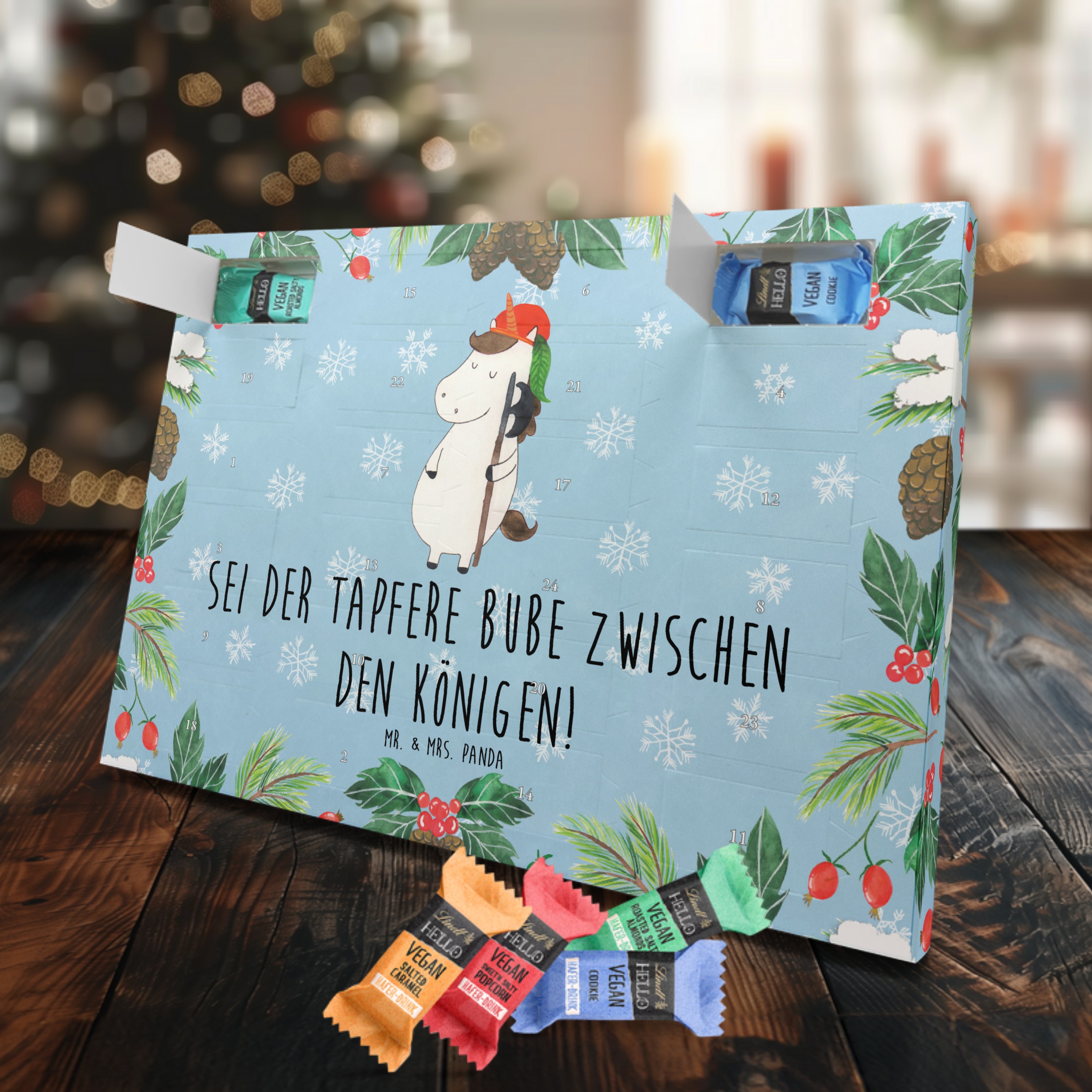 Veganer Adventskalender Einhorn Junge